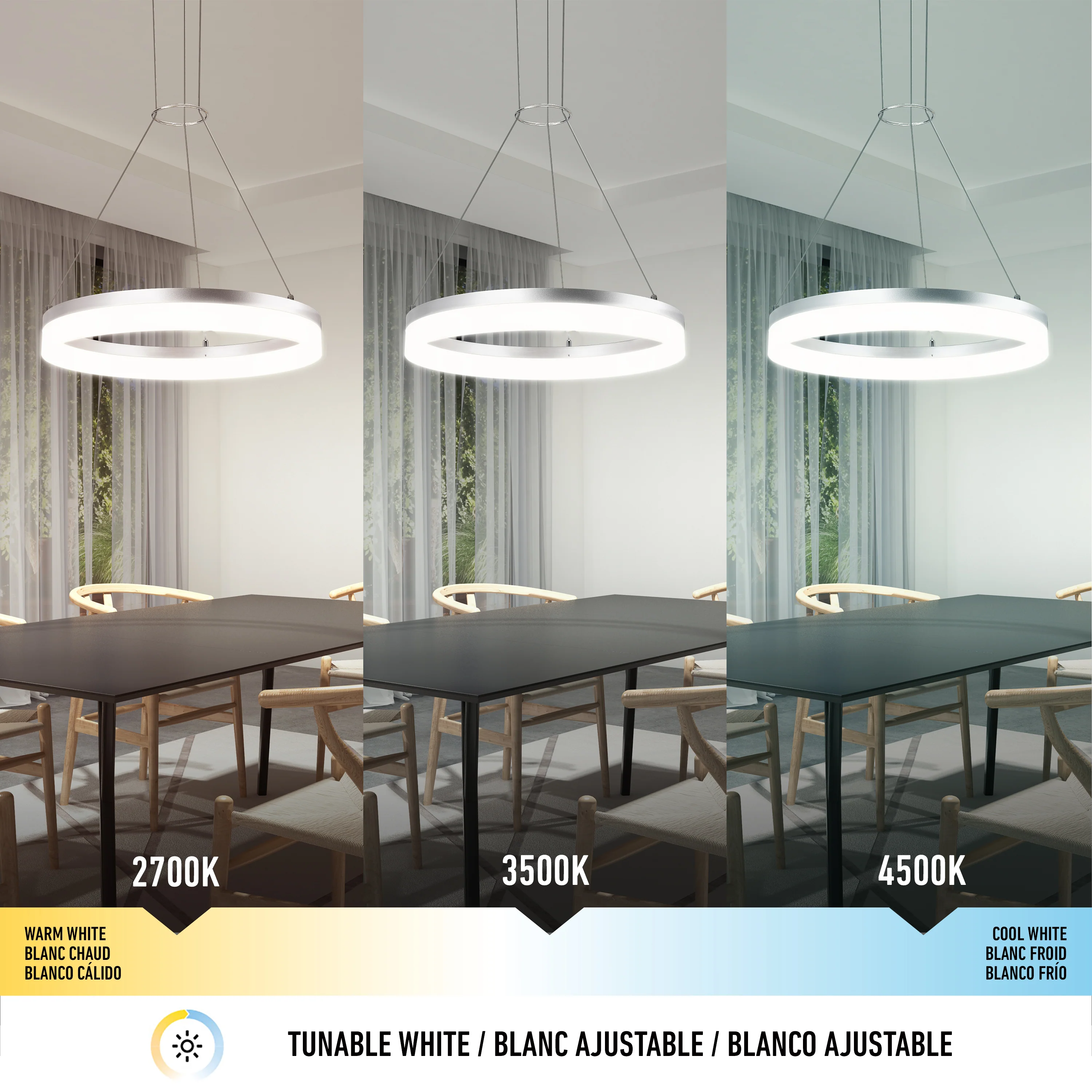 Optical LED pendant light 3 CCT - Image 17