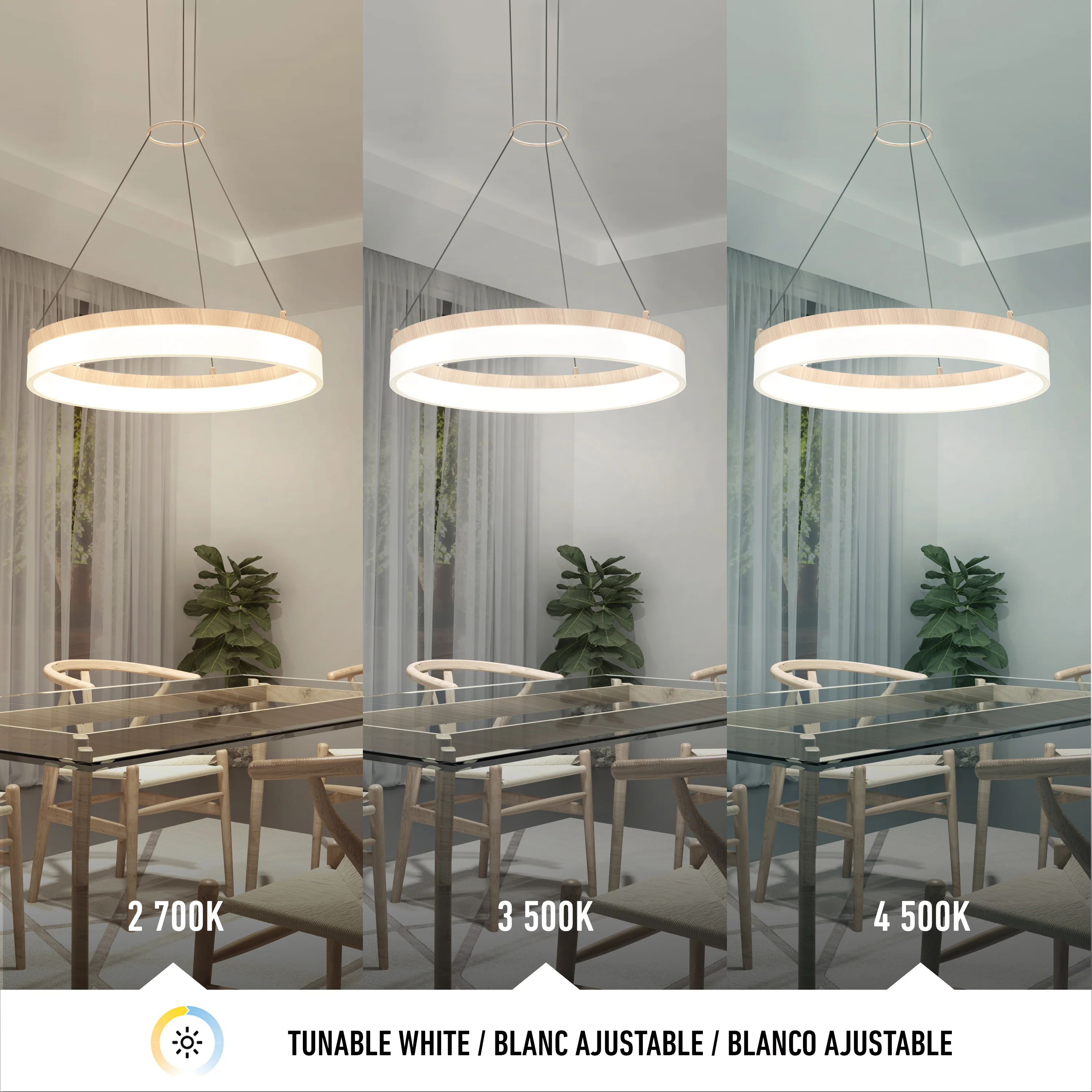 Optical LED pendant light 3 CCT - Image 29