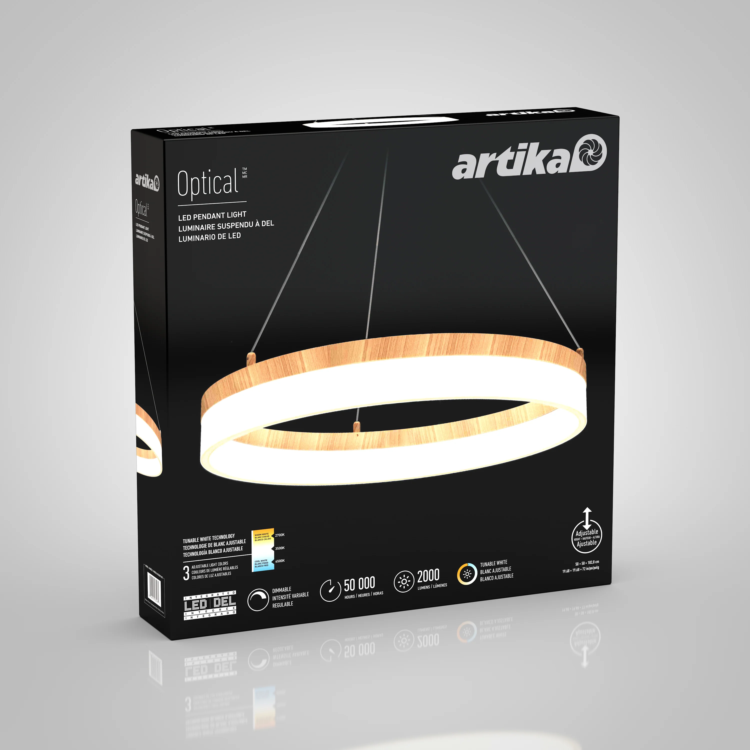 Optical LED pendant light 3 CCT - Image 30