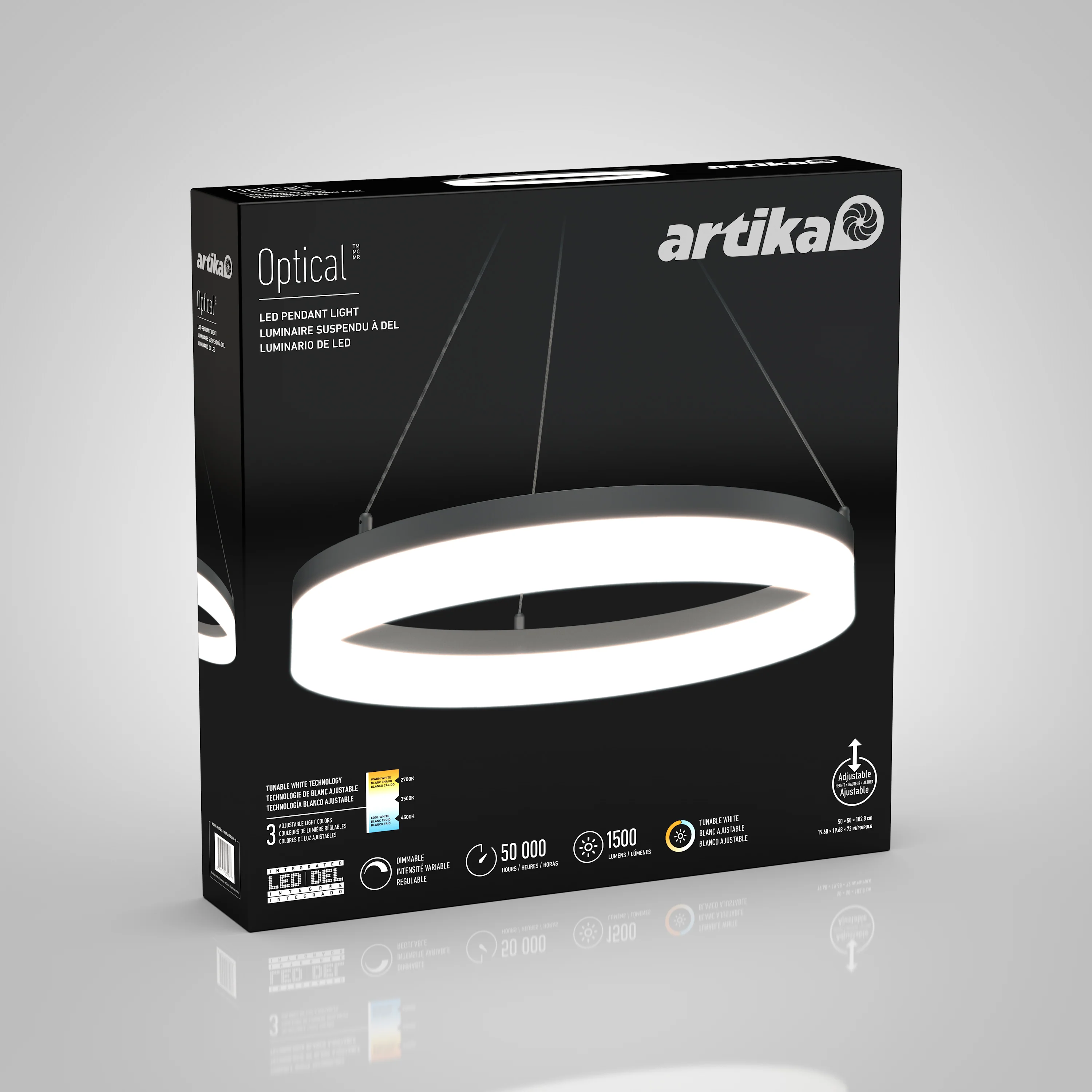Optical LED pendant light 3 CCT - Image 8