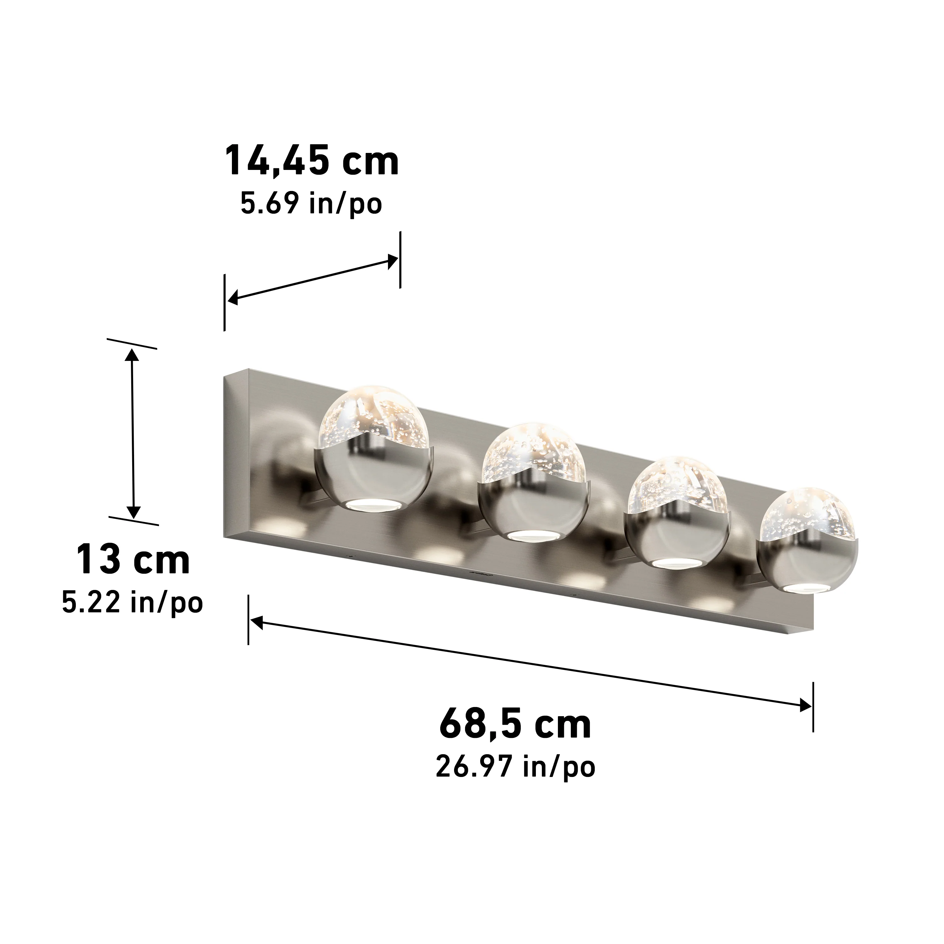Oracle 4 light LED bathroom vanity light - Image 16