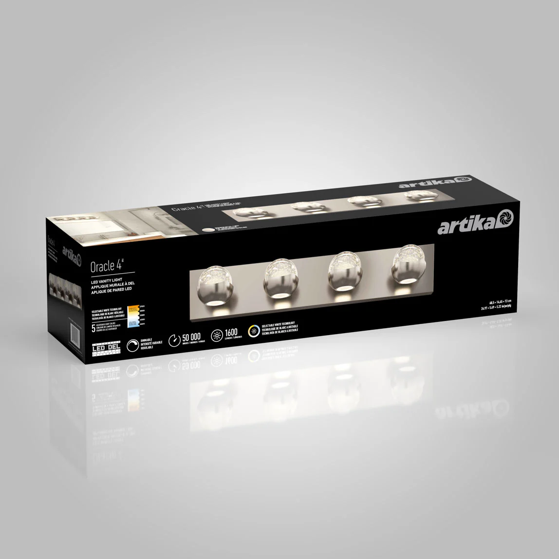 Oracle 4 light LED bathroom vanity light - Image 17