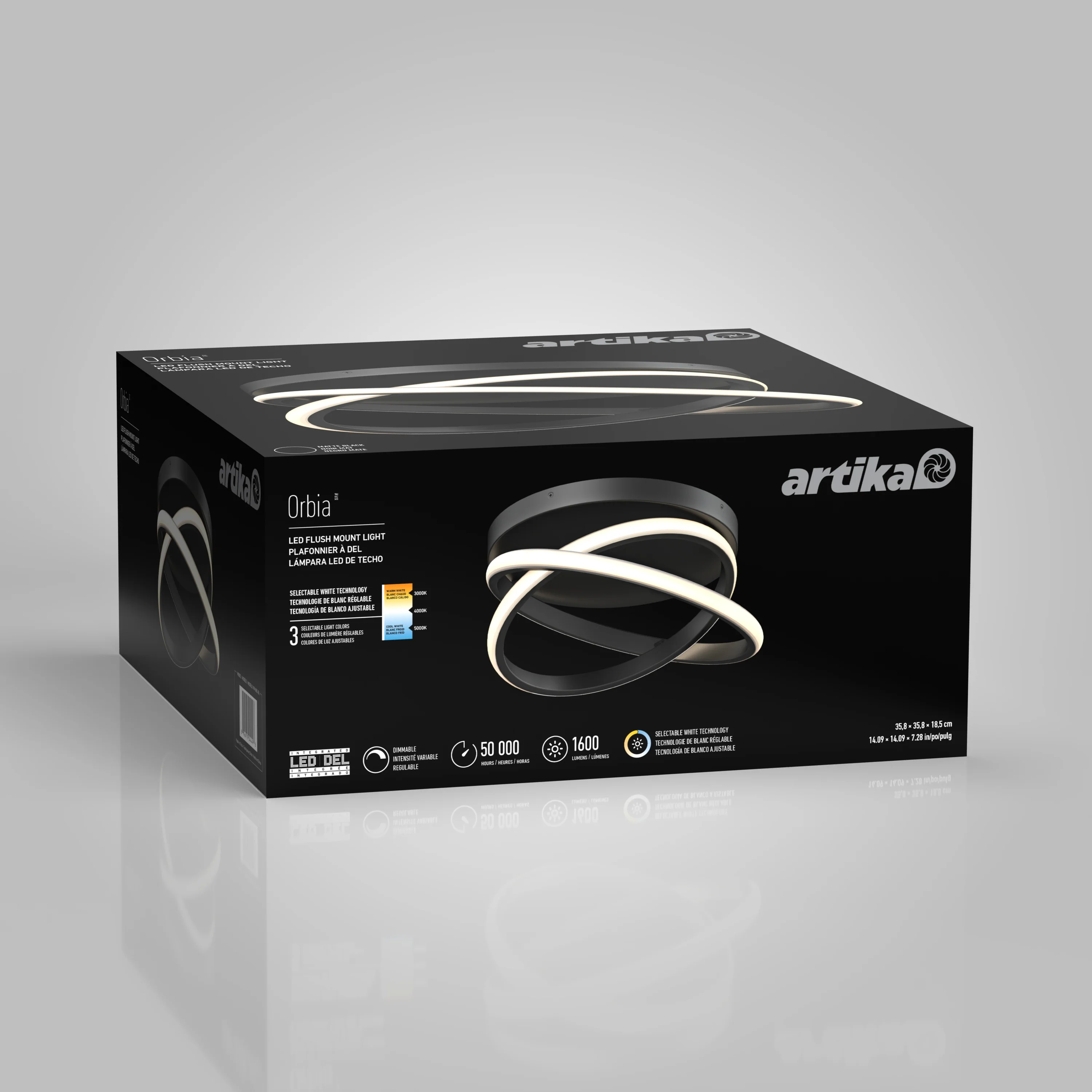 Orbia modern LED flush mount light 3 CCT - Image 11