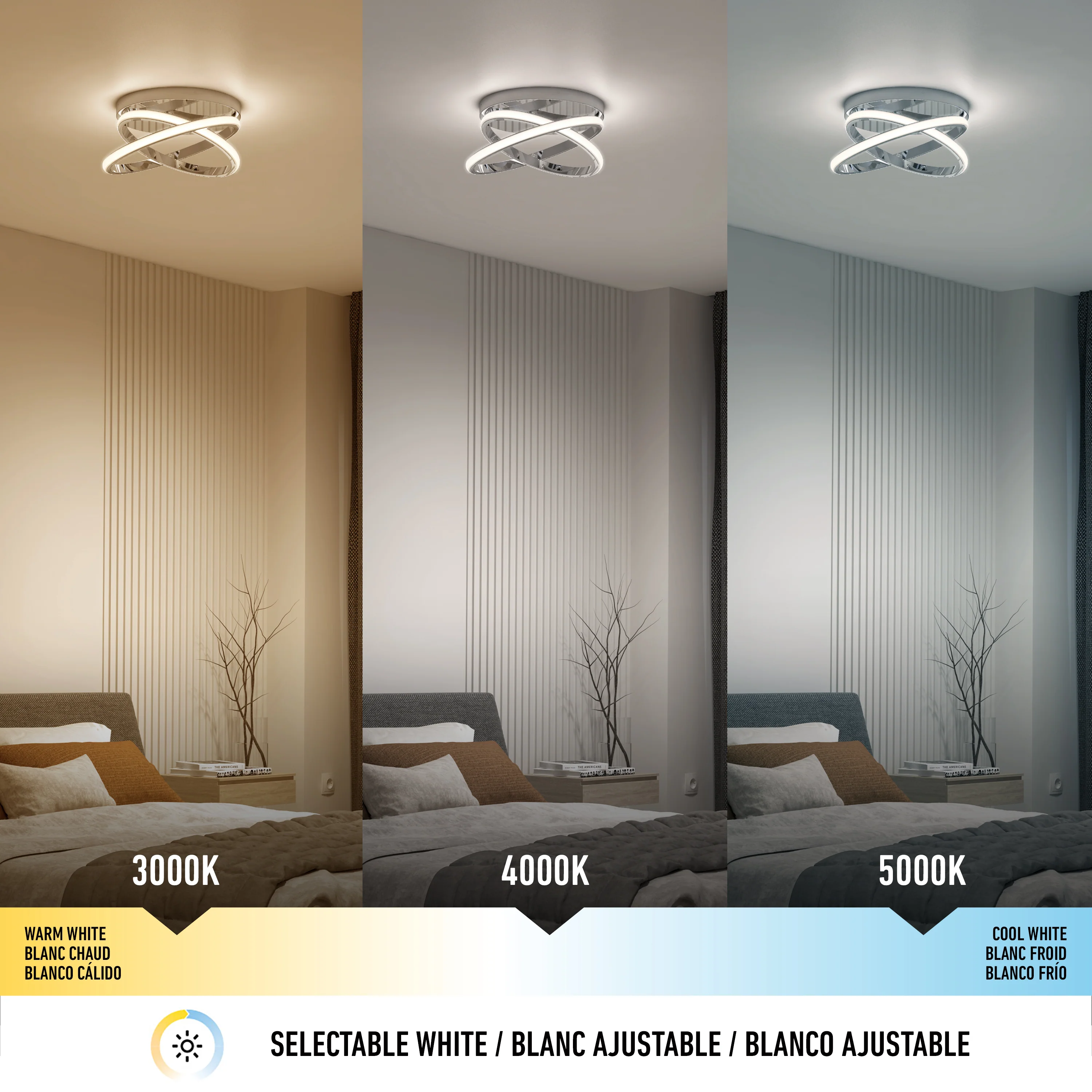 Orbia modern LED flush mount light 3 CCT - Image 19
