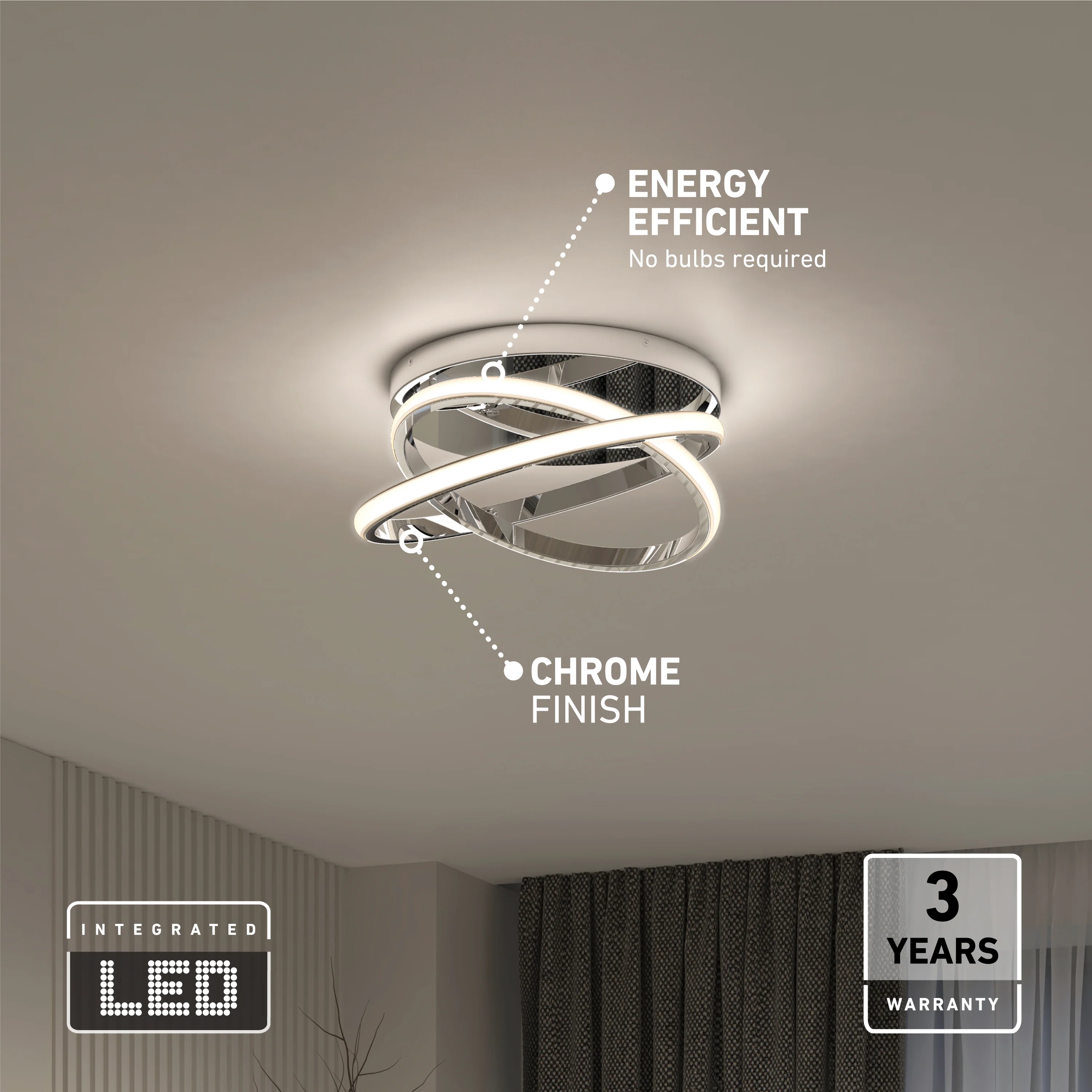 Orbia modern LED flush mount light 3 CCT - Image 20
