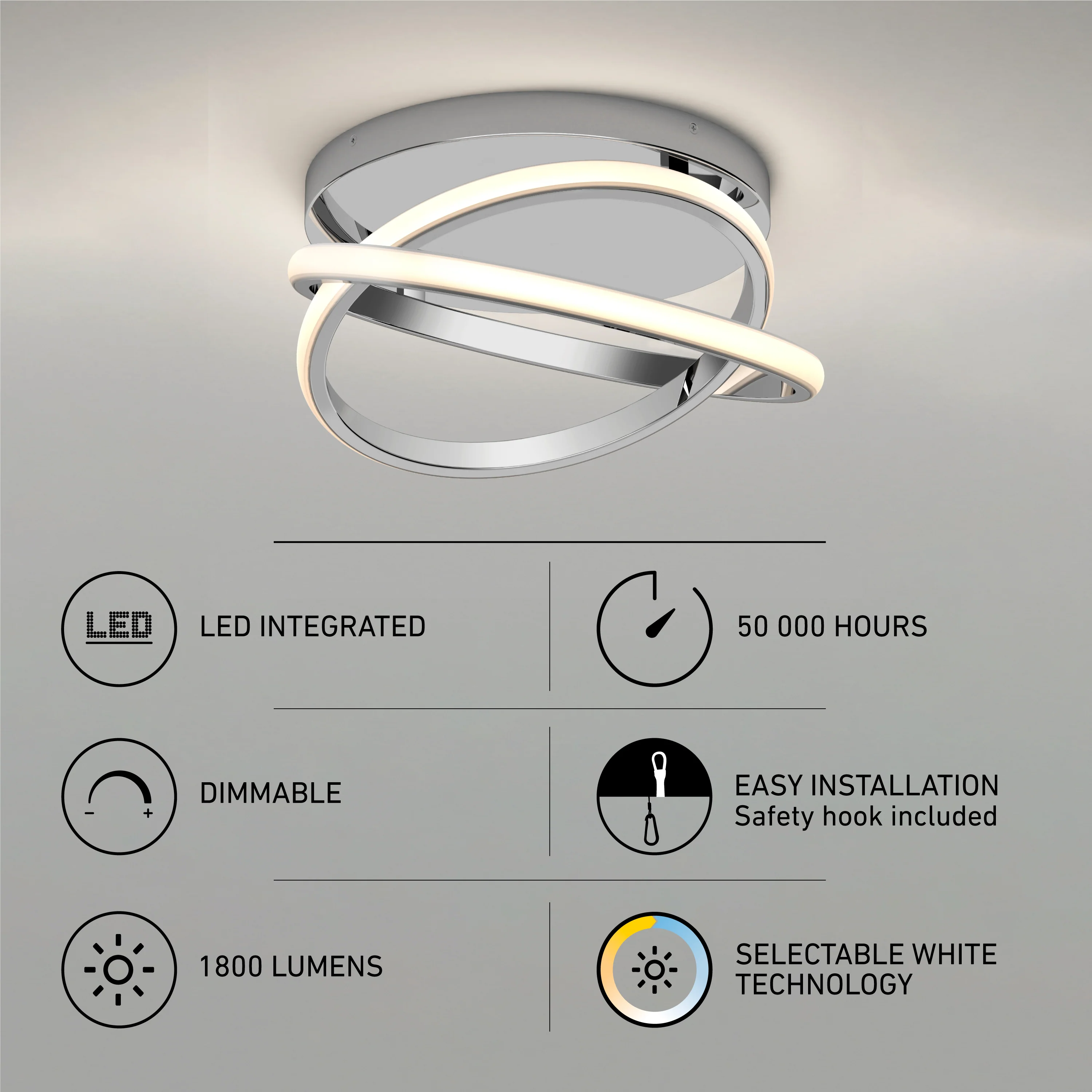 Orbia modern LED flush mount light 3 CCT - Image 21
