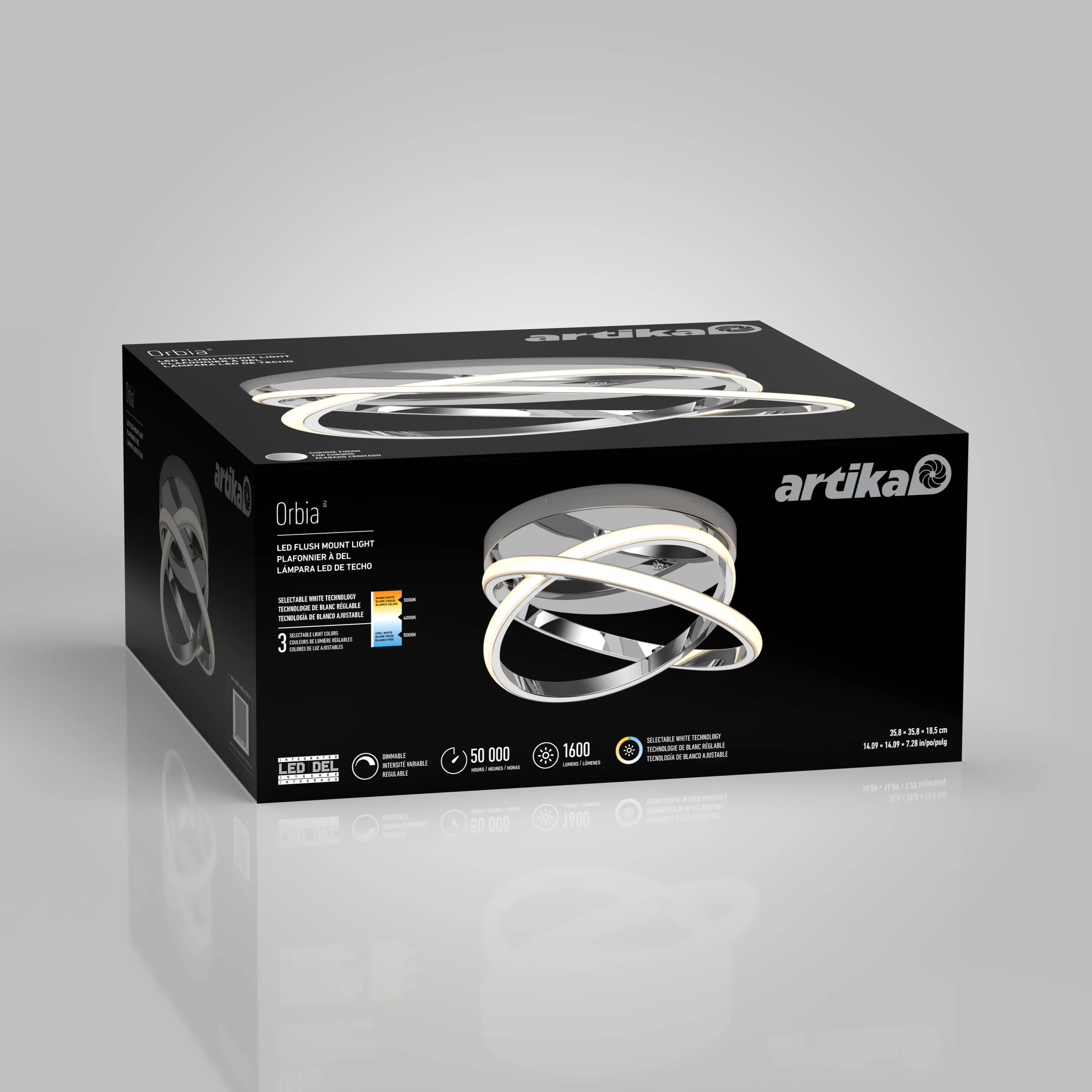 Orbia modern LED flush mount light 3 CCT - Image 24