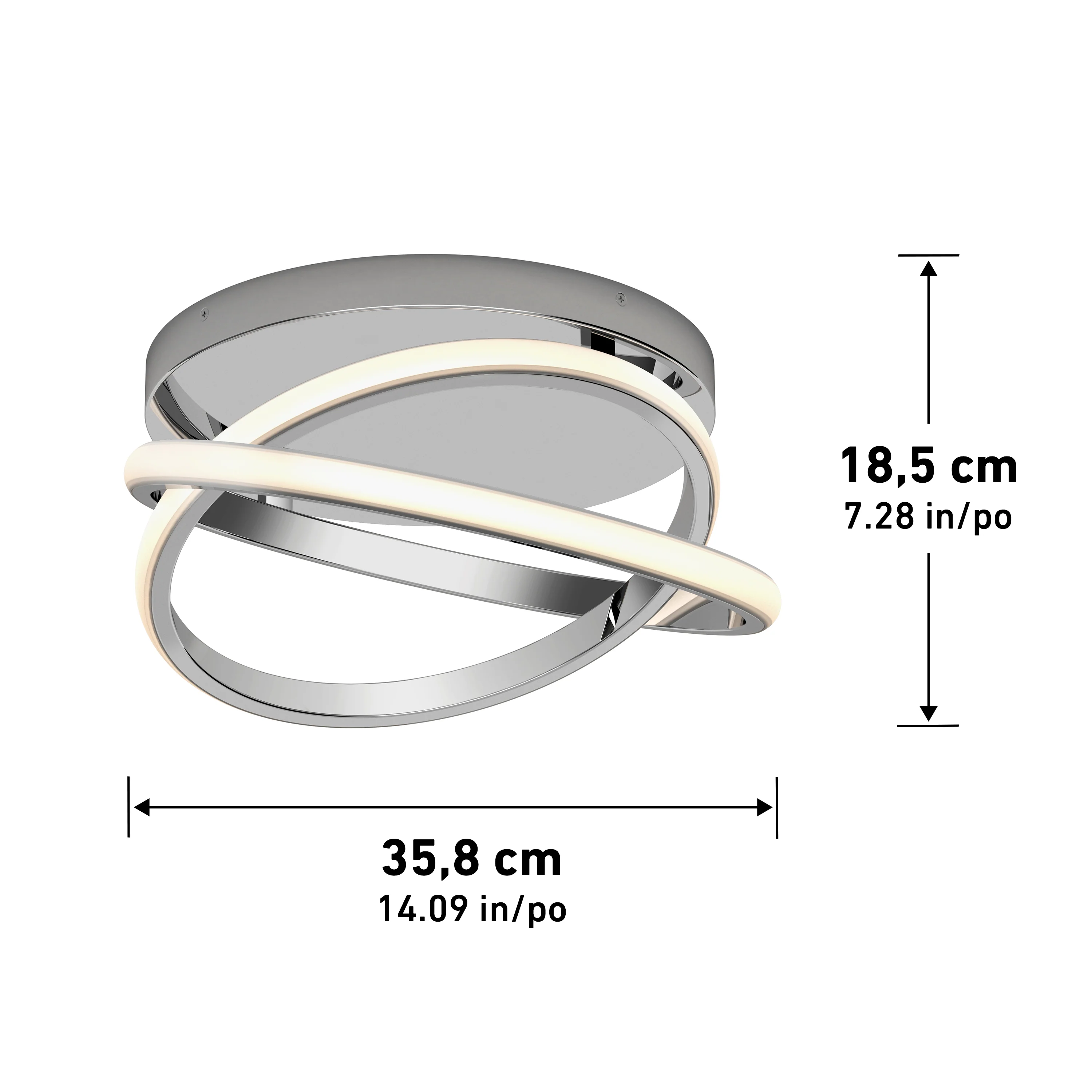 Orbia modern LED flush mount light 3 CCT - Image 26