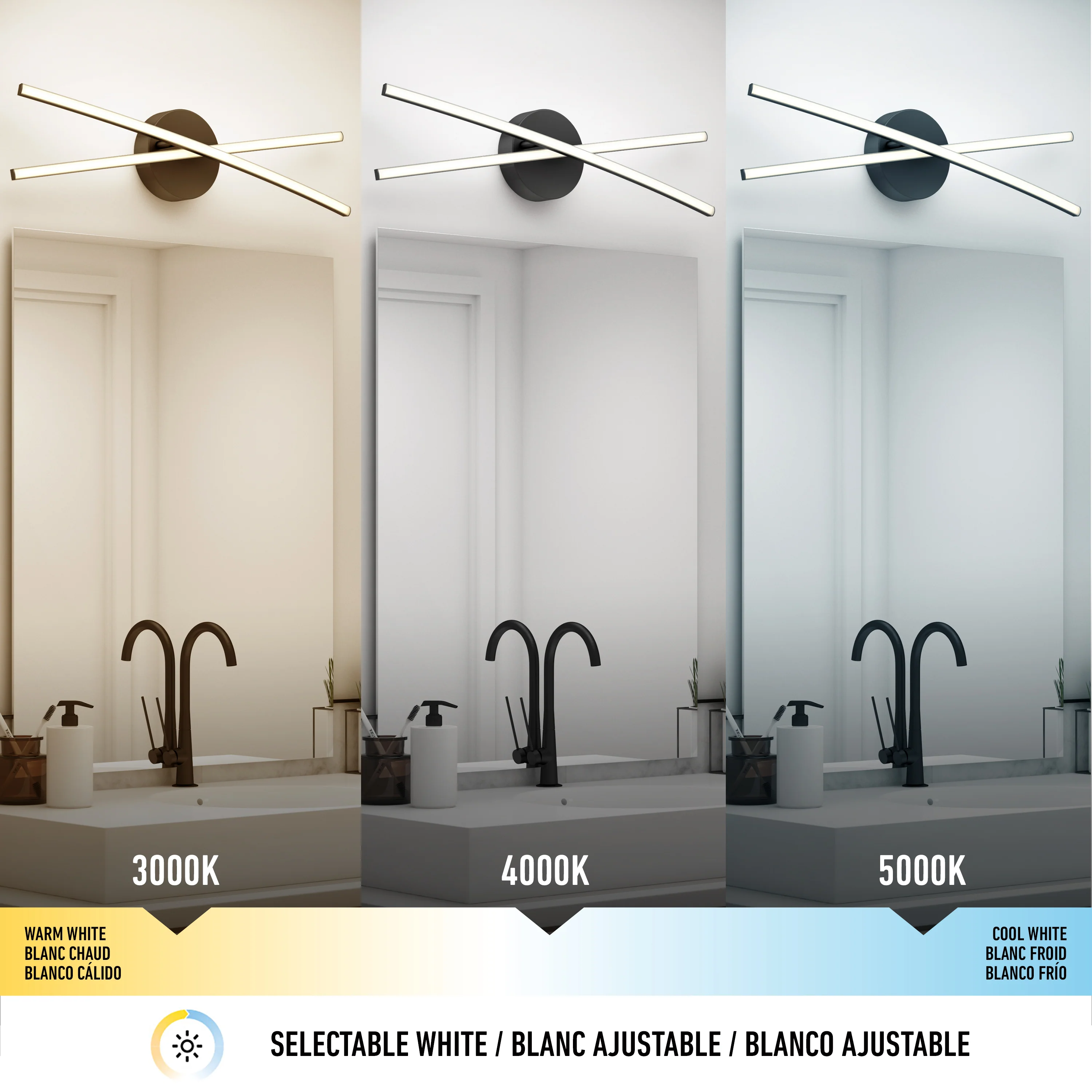 Orly modern LED bathroom vanity light 3 CCT - Image 7