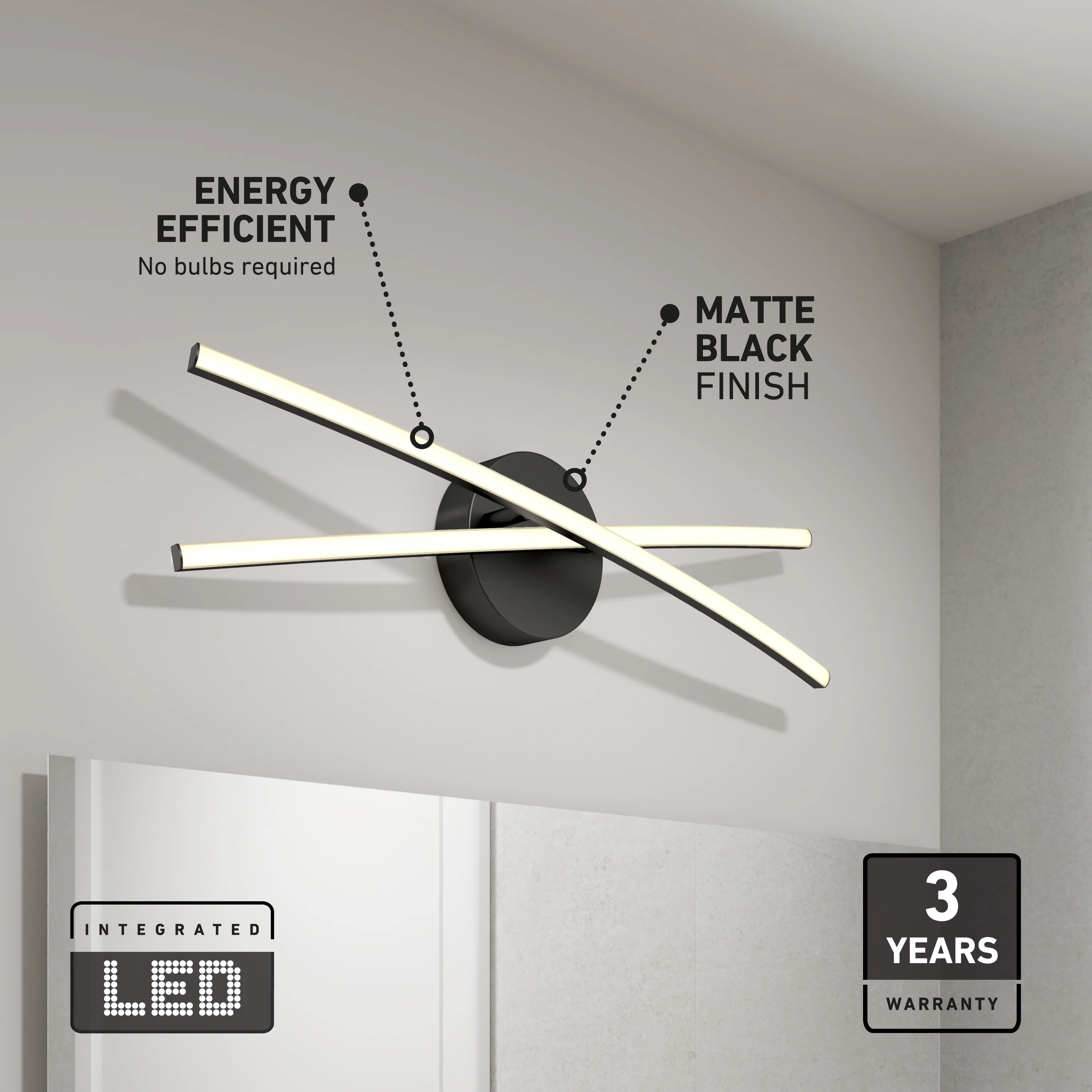 Orly modern LED bathroom vanity light 3 CCT - Image 9