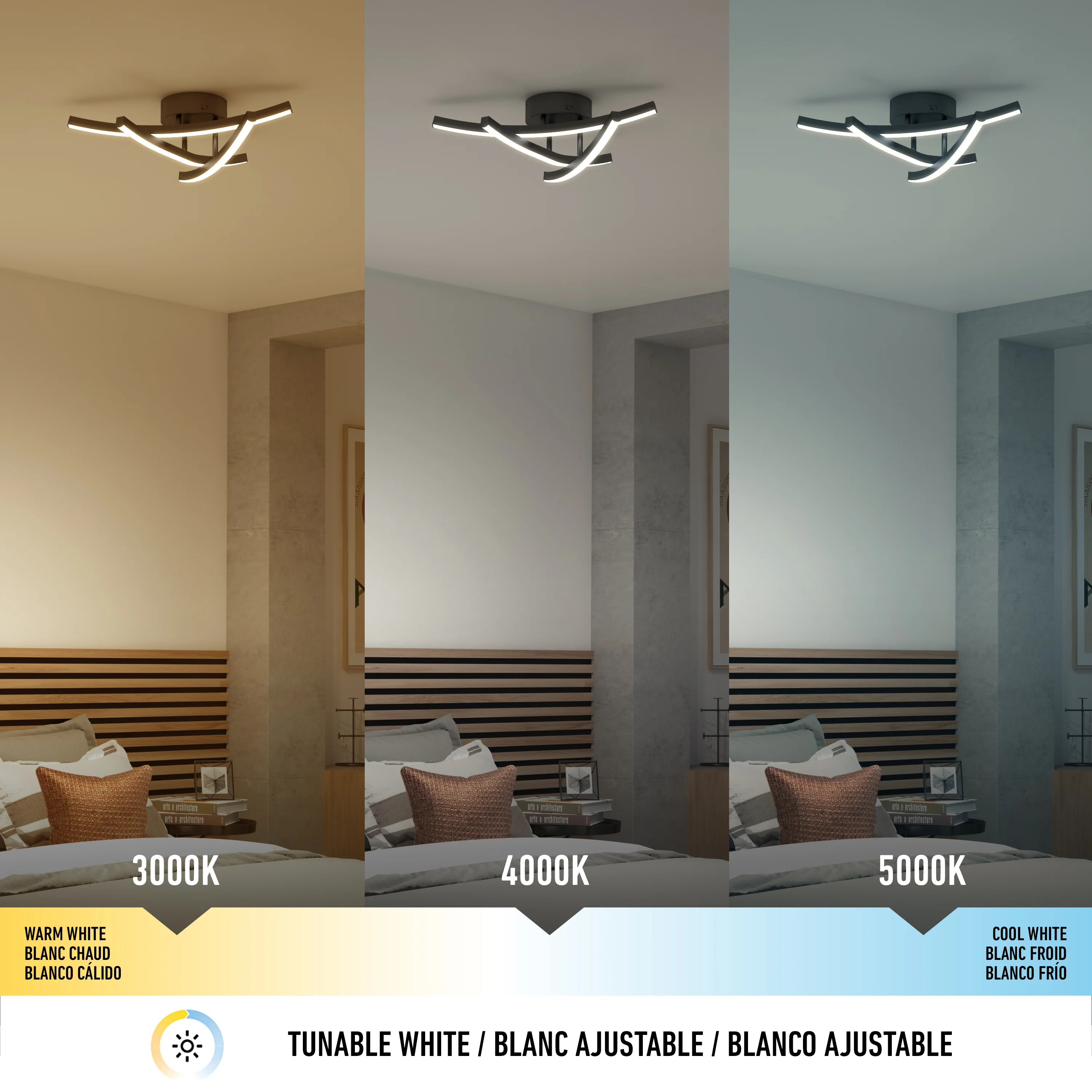 Orly modern LED flush mount light 3 CCT - Image 8