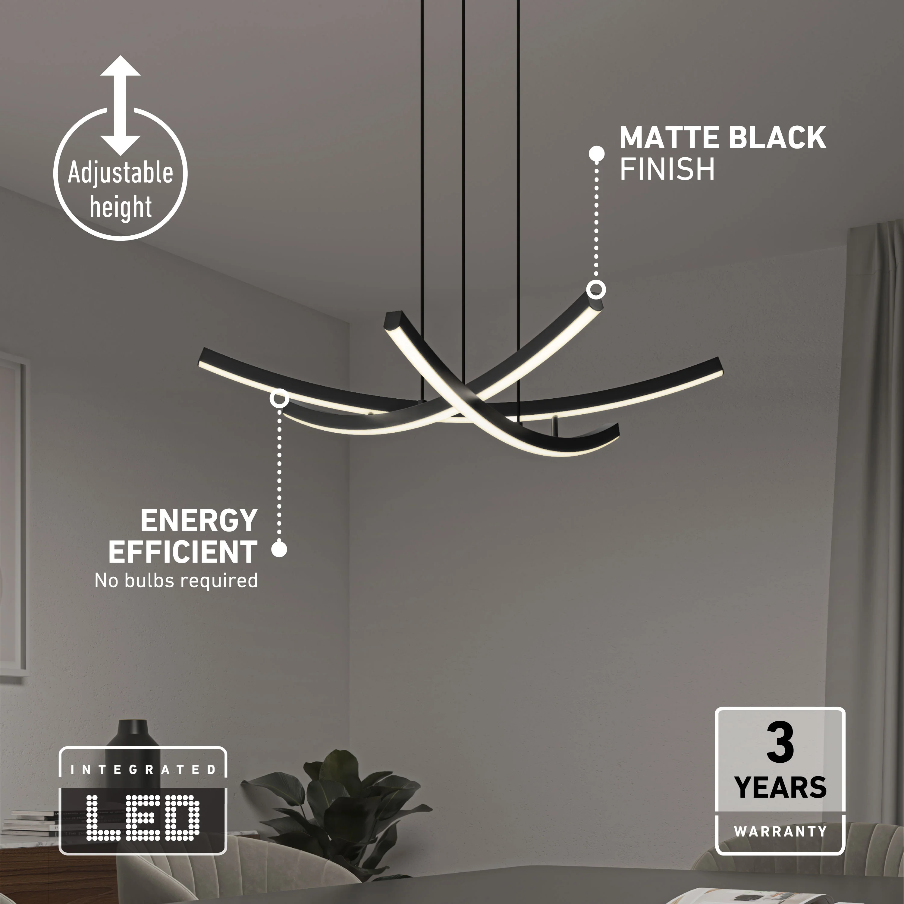 Orly modern LED pendant light 5 CCT - Image 10