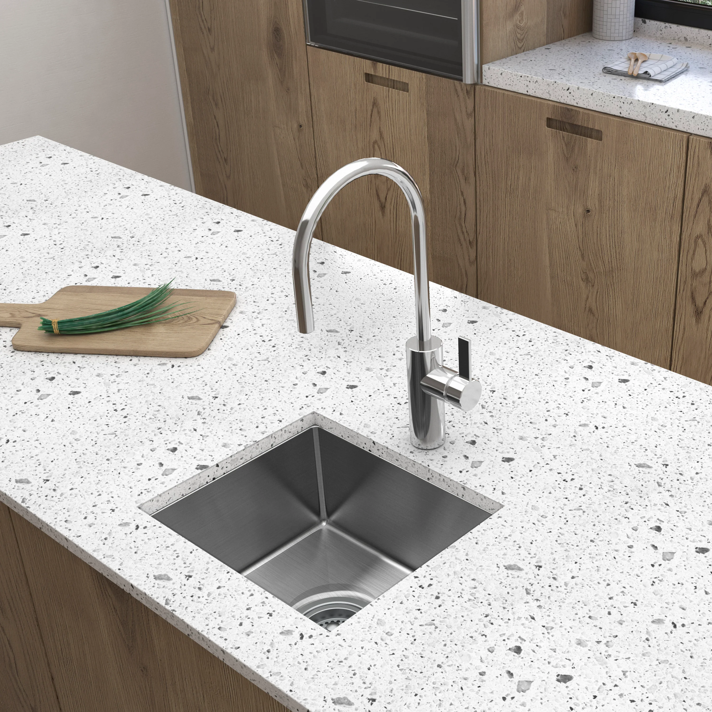 Plaza 15 in. single bowl stainless steel bar sink - Image 2