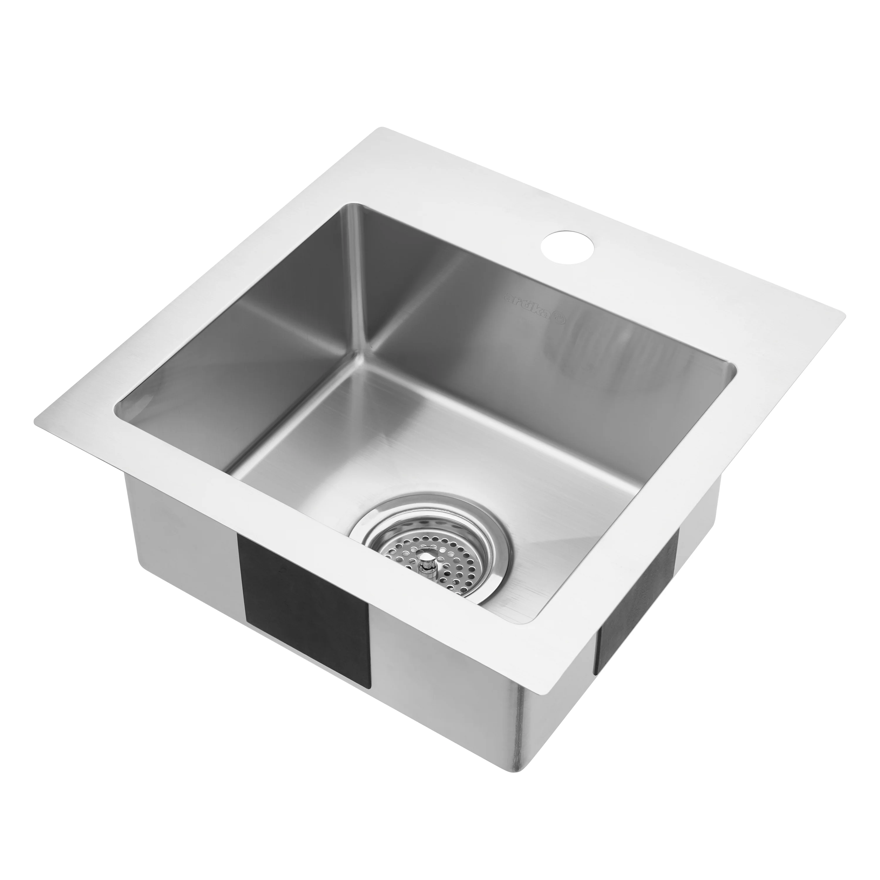 Plaza 15 in. single bowl stainless steel bar sink - Image 3