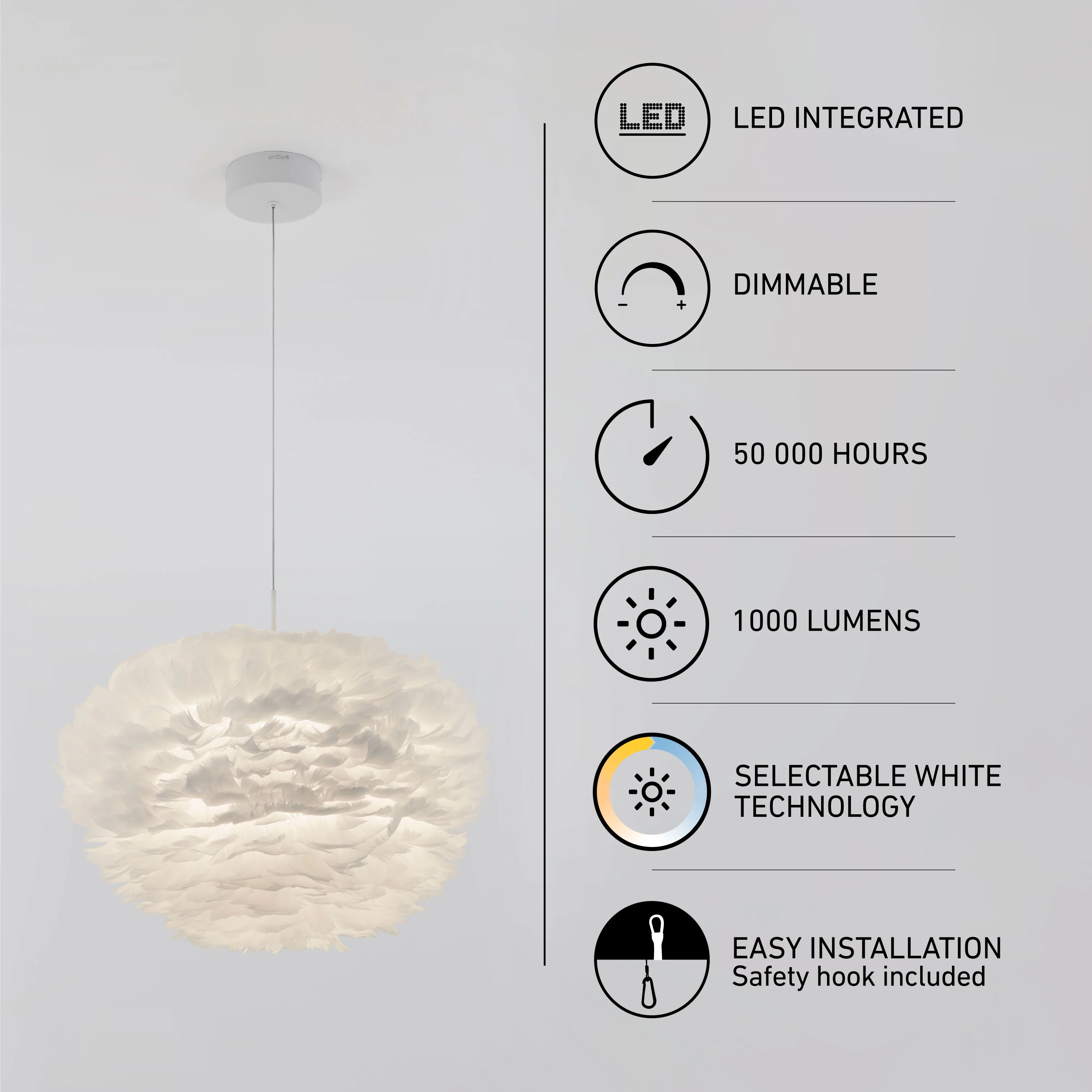 Plume LED pendant light - Image 8