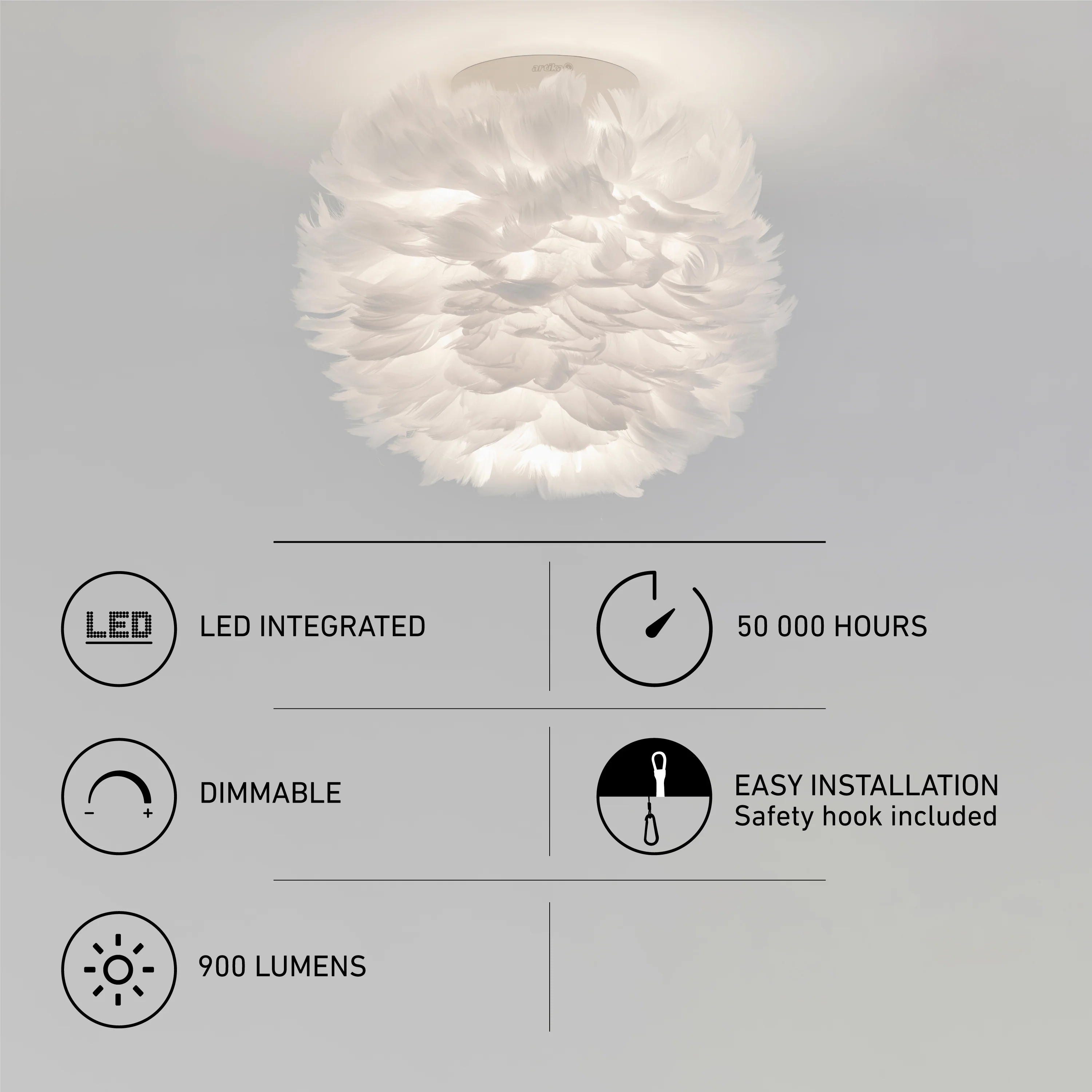 Plume LED flush mount light - Image 7