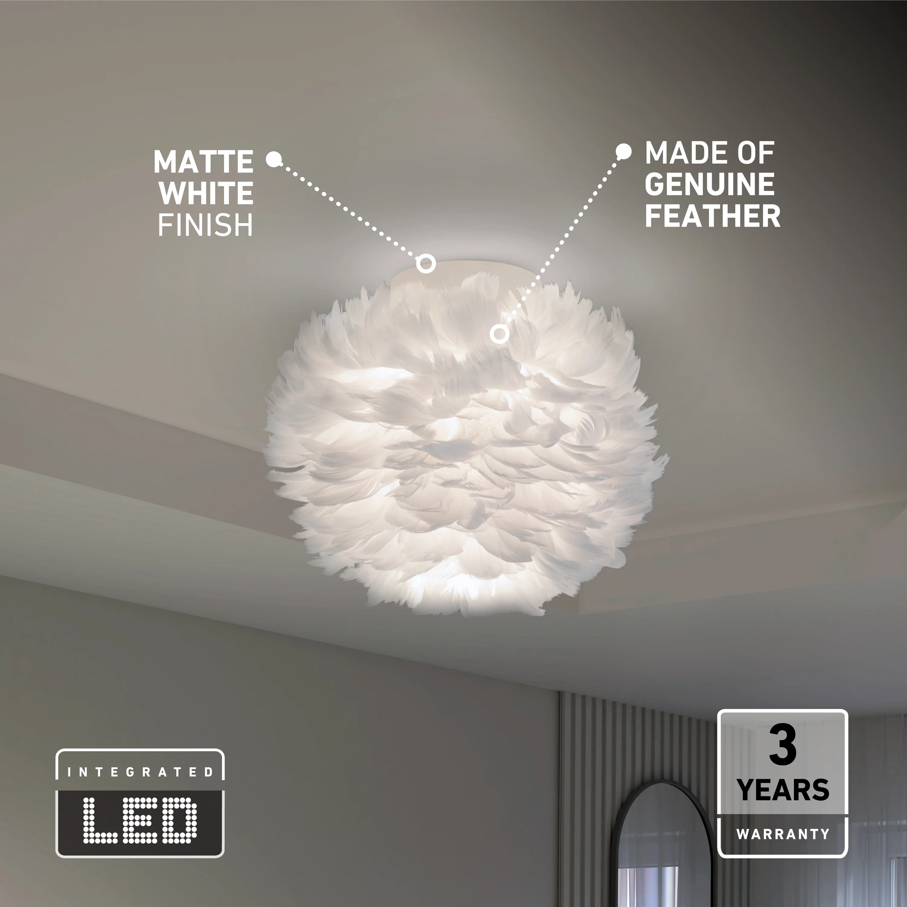 Plume LED flush mount light - Image 8