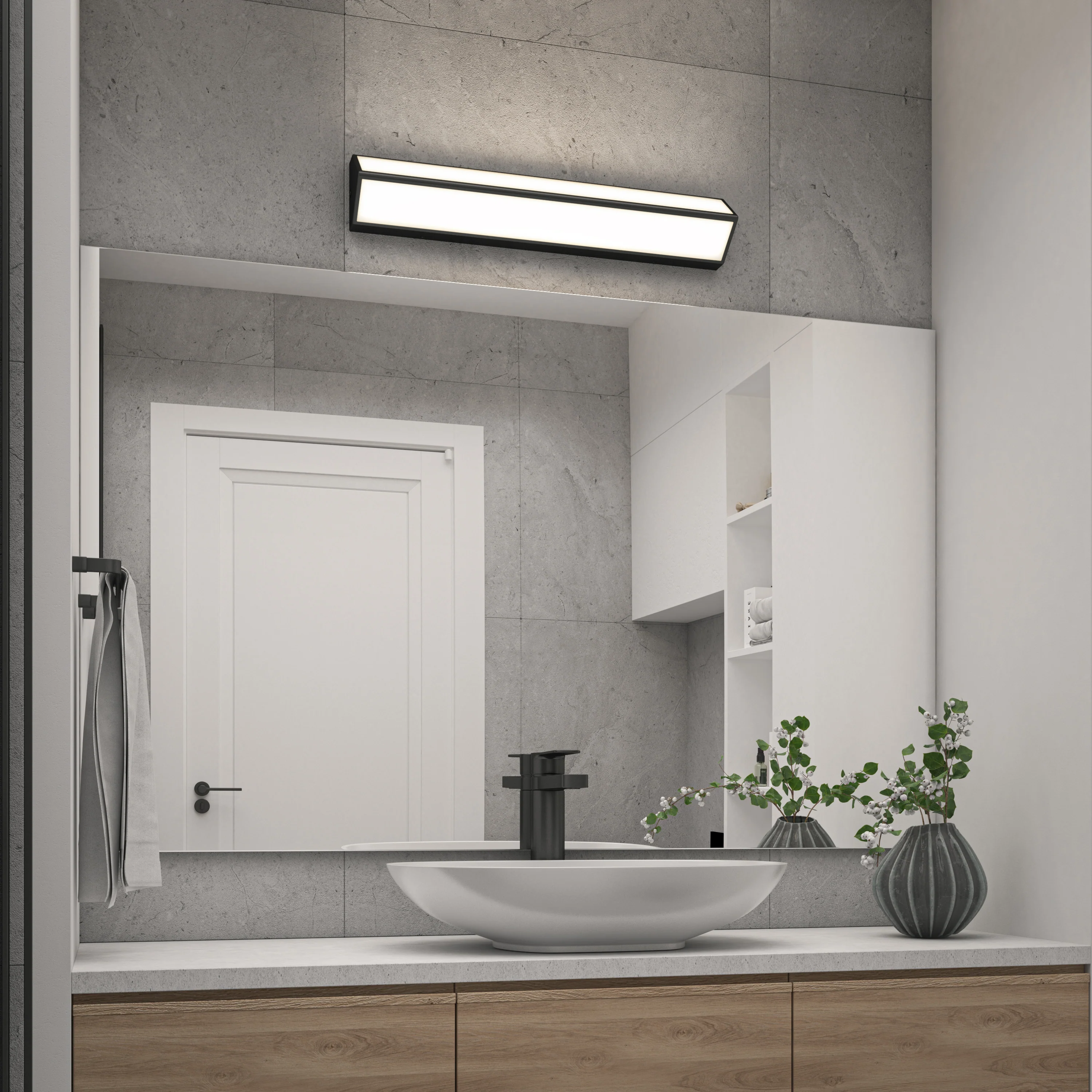 Preston LED modern bathroom vanity light 3 CCT - Image 10