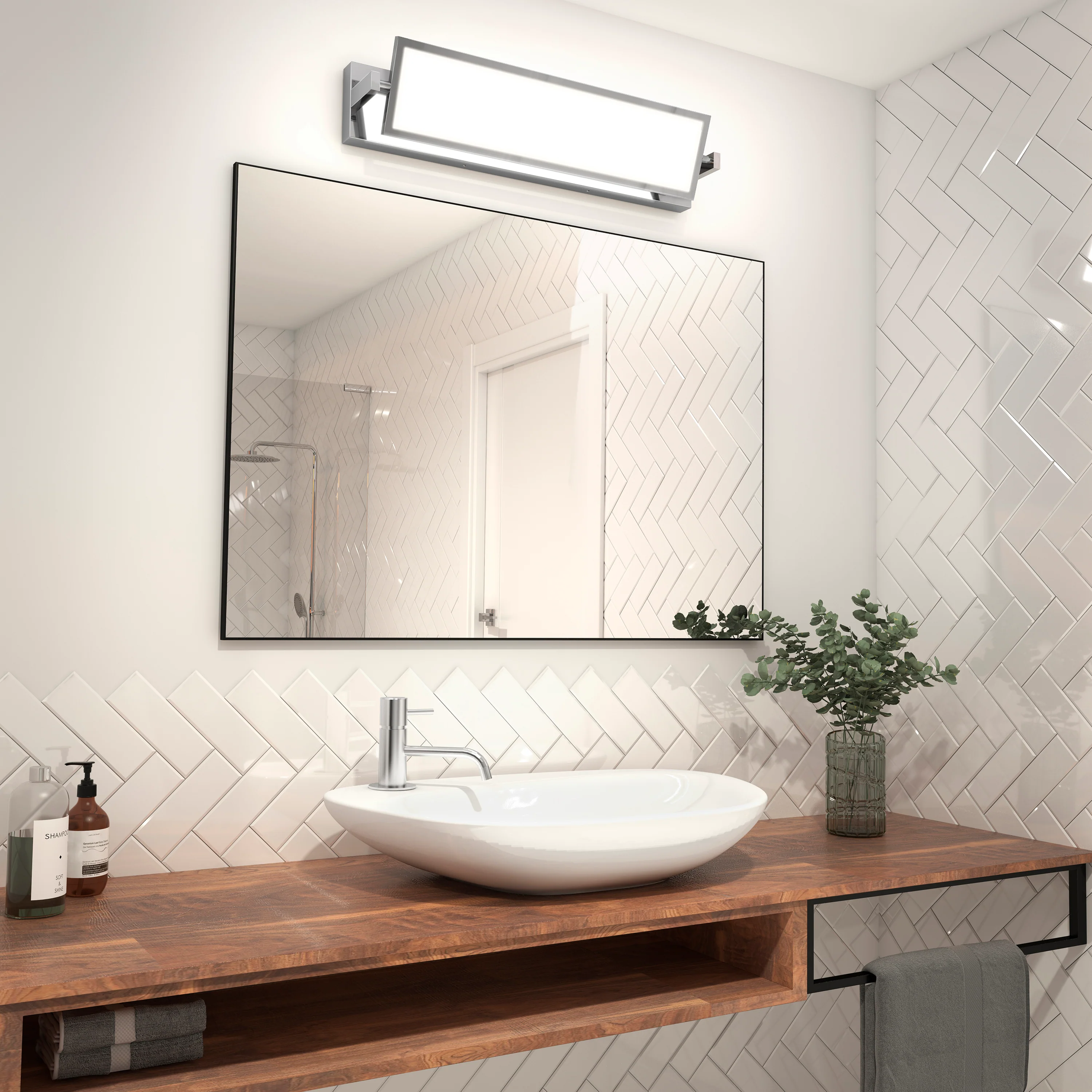 Reflection Flat Panel LED bathroom vanity light - Image 2