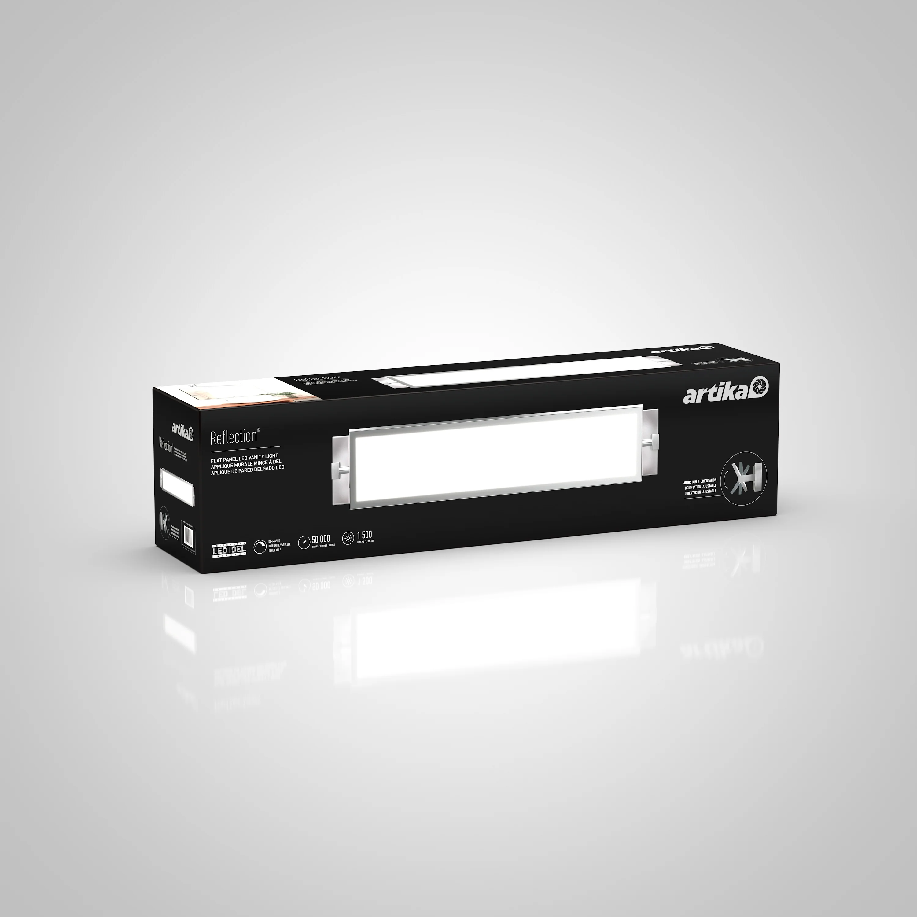 Reflection Flat Panel LED bathroom vanity light - Image 6