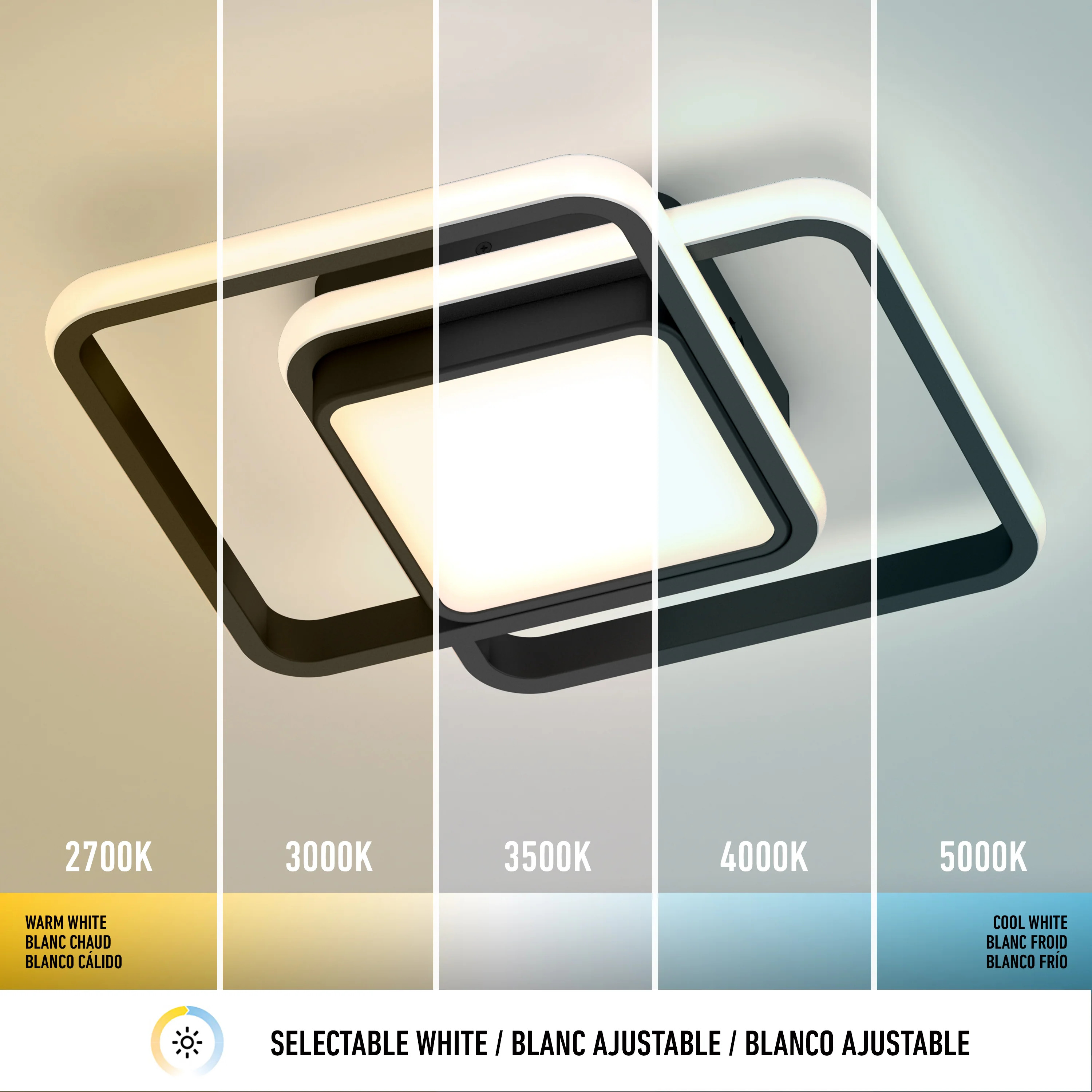 Romeson 11 in. LED modern flush mount light 5 CCT - Image 7