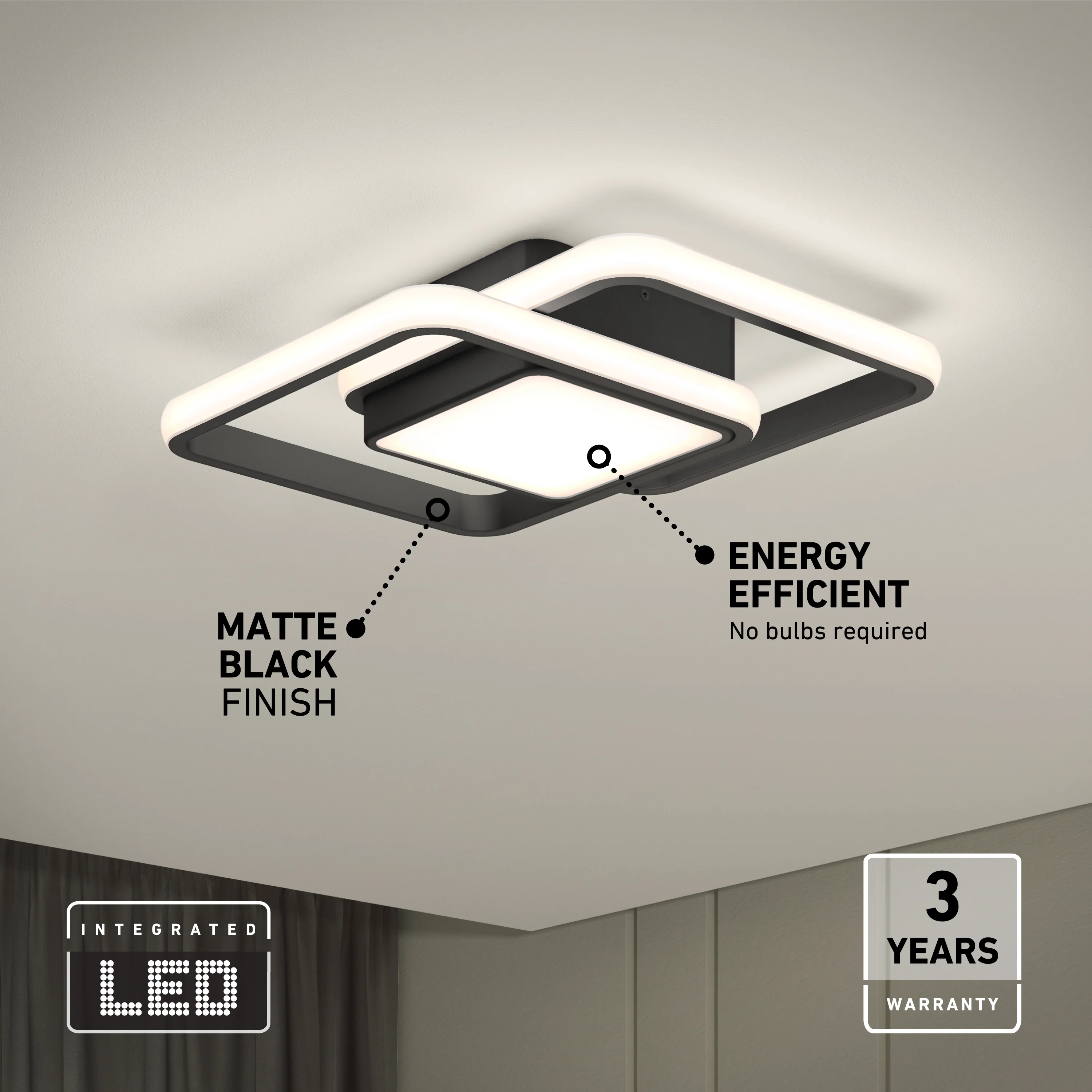 Romeson 11 in. LED modern flush mount light 5 CCT - Image 8
