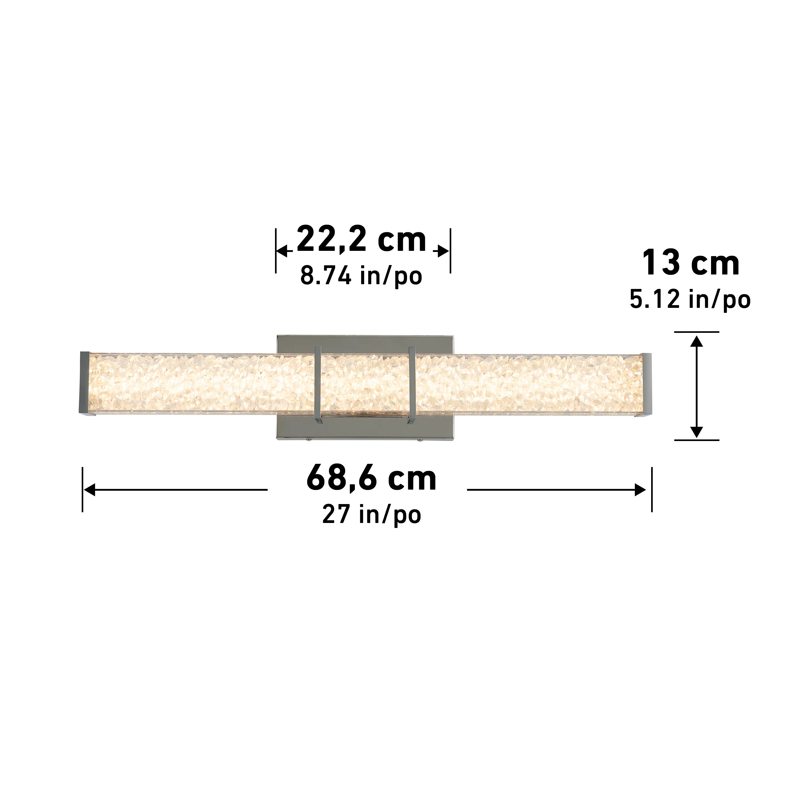 Royale modern LED bathroom vanity light - Image 9