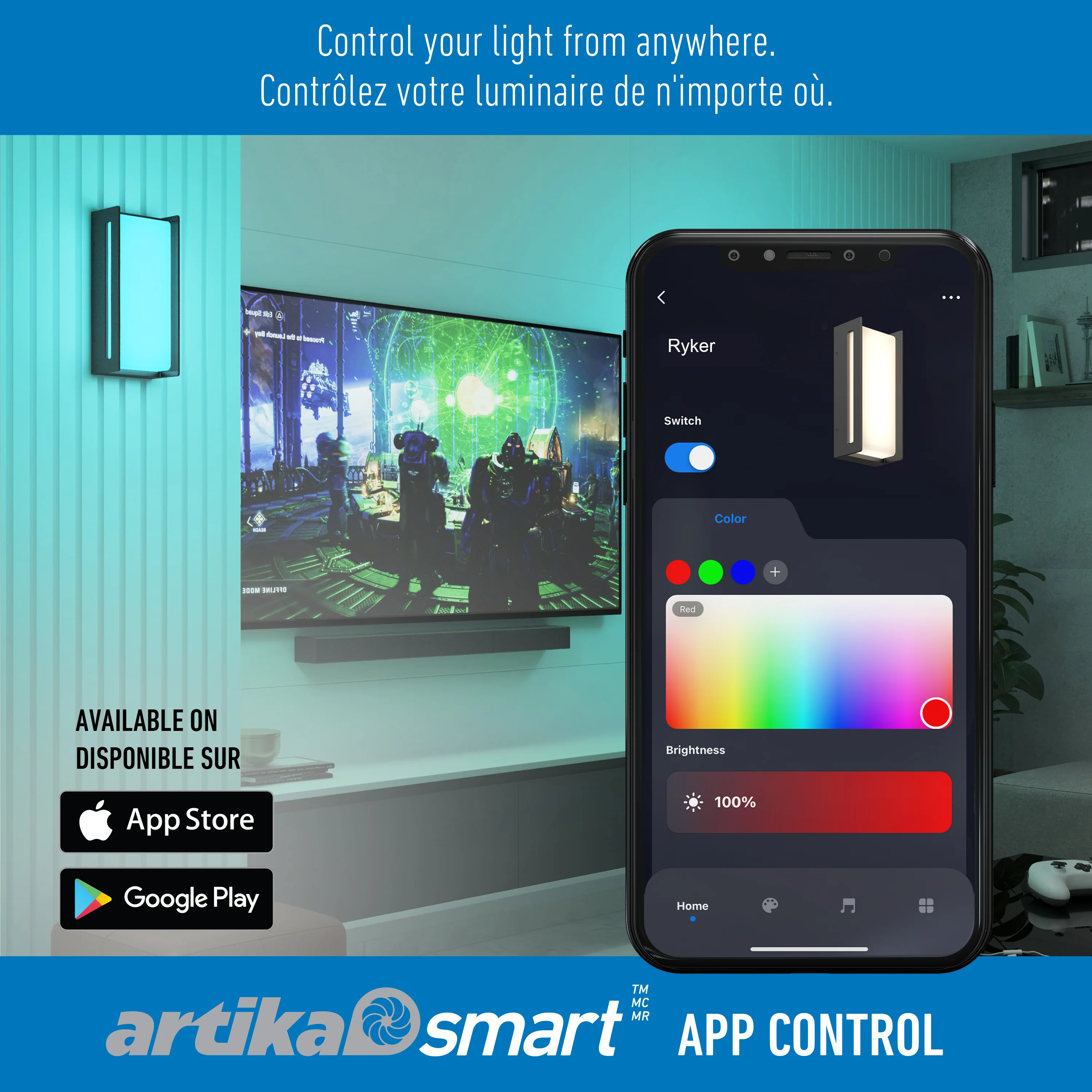 Ryker smart RGB indoor-outdoor wall light - Image 17
