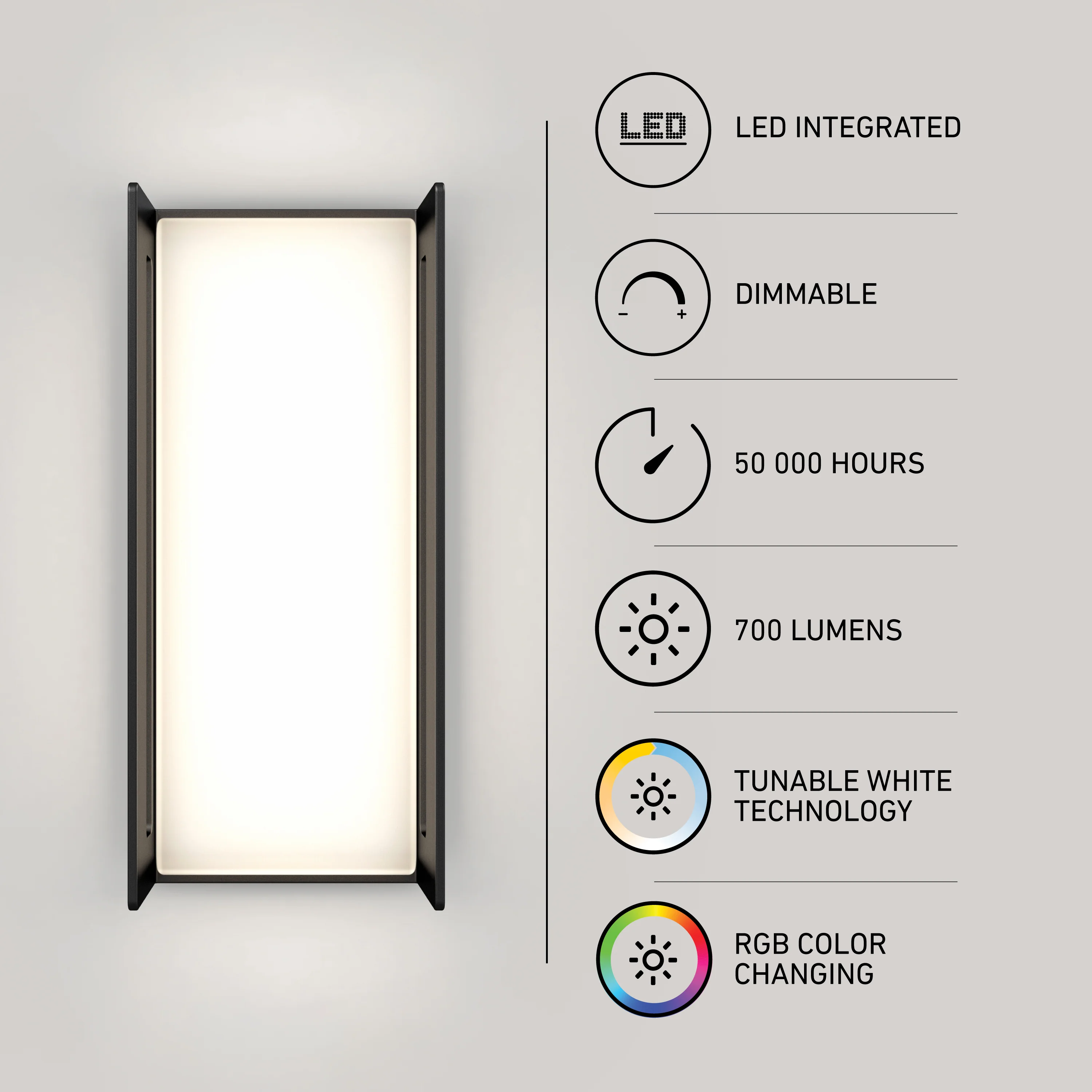 Ryker smart RGB indoor-outdoor wall light - Image 8