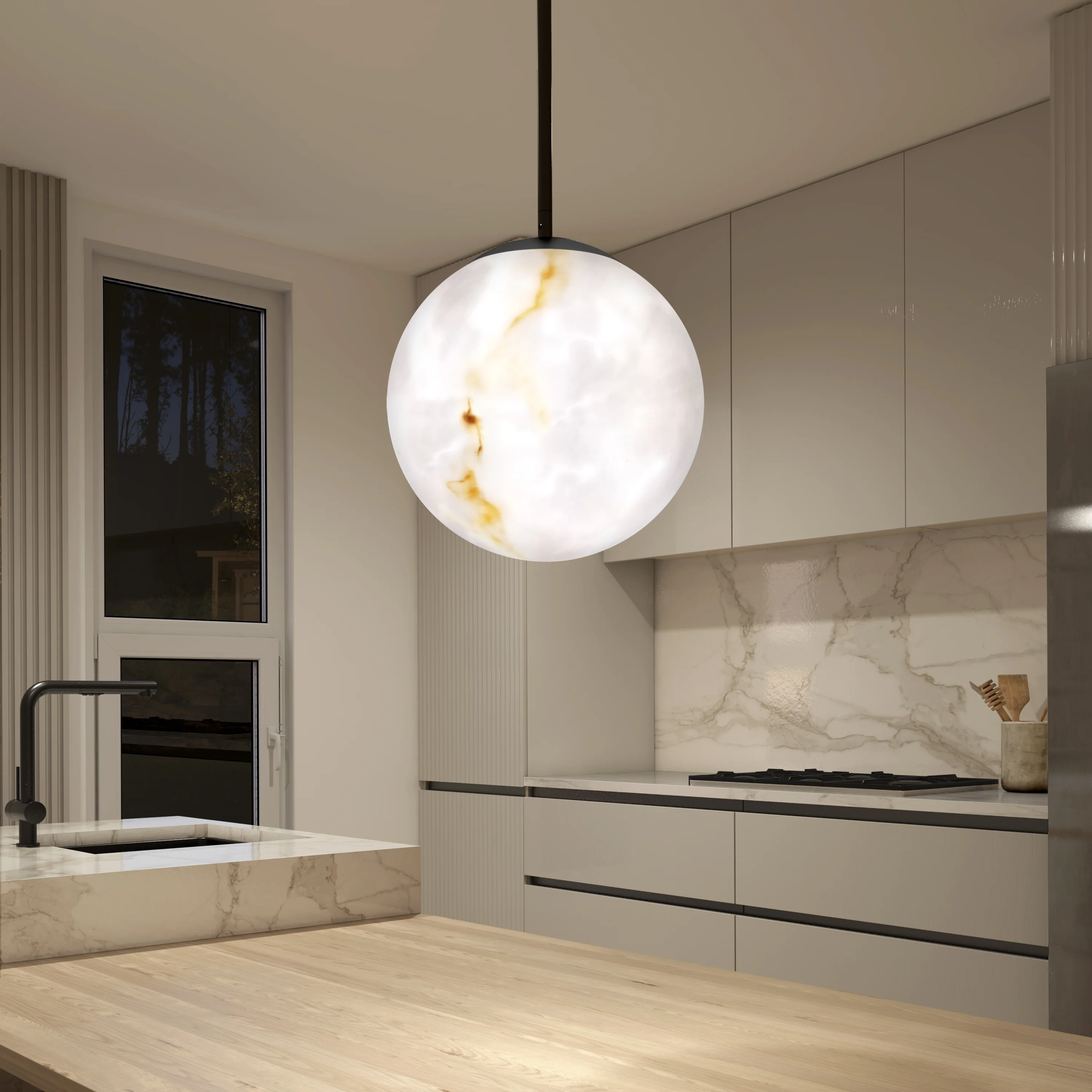 Selena LED contemporary pendant light 3 CCT - Image 11