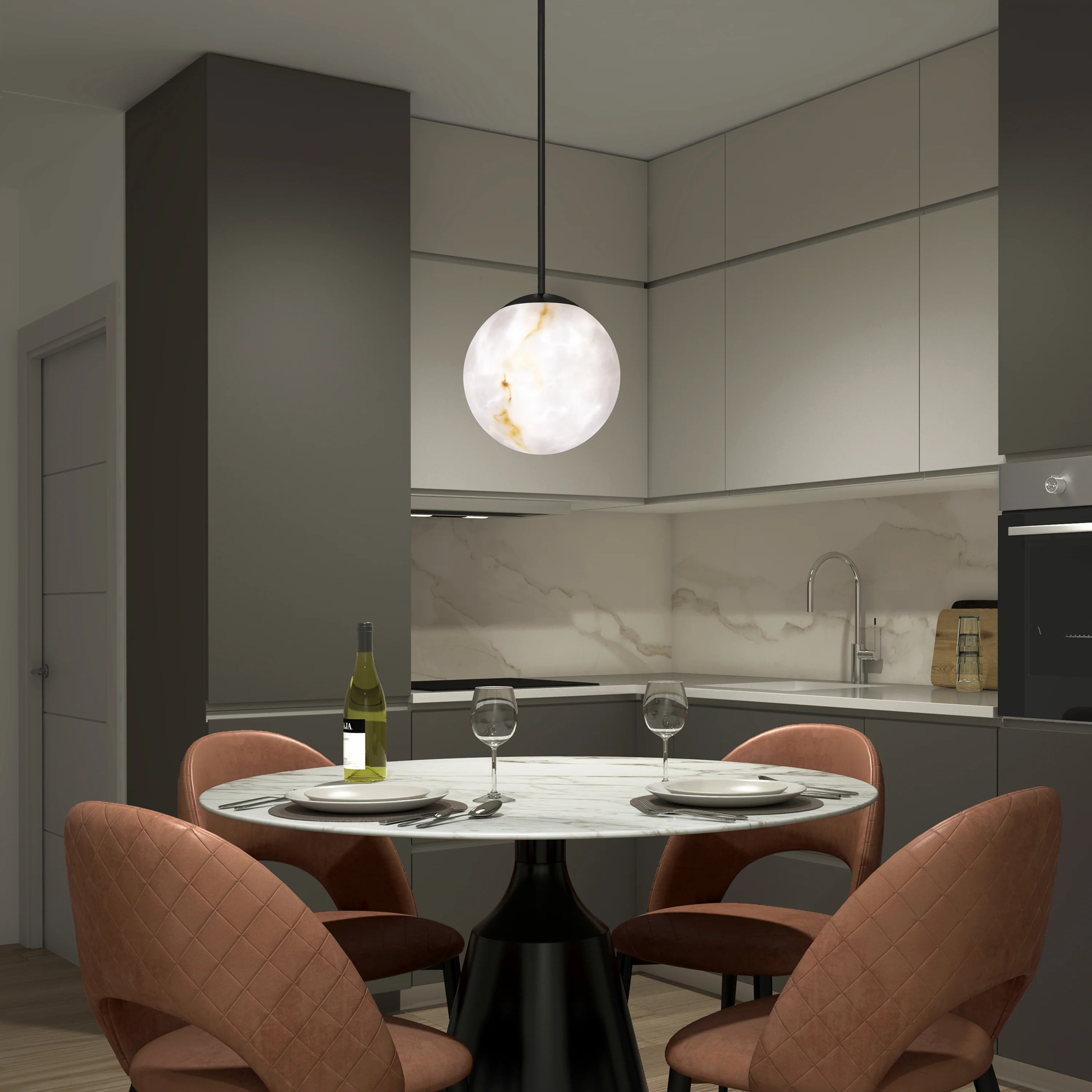Selena LED contemporary pendant light 3 CCT - Image 2