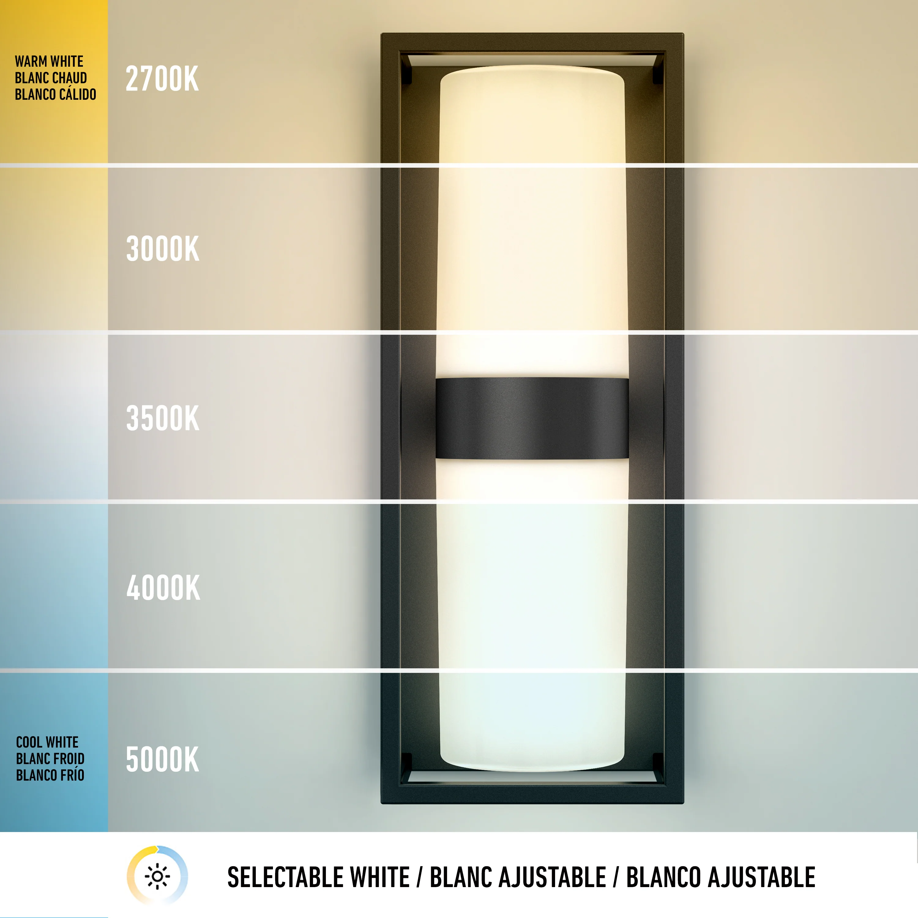Sherman modern LED indoor-outdoor wall light 5 CCT - Image 10