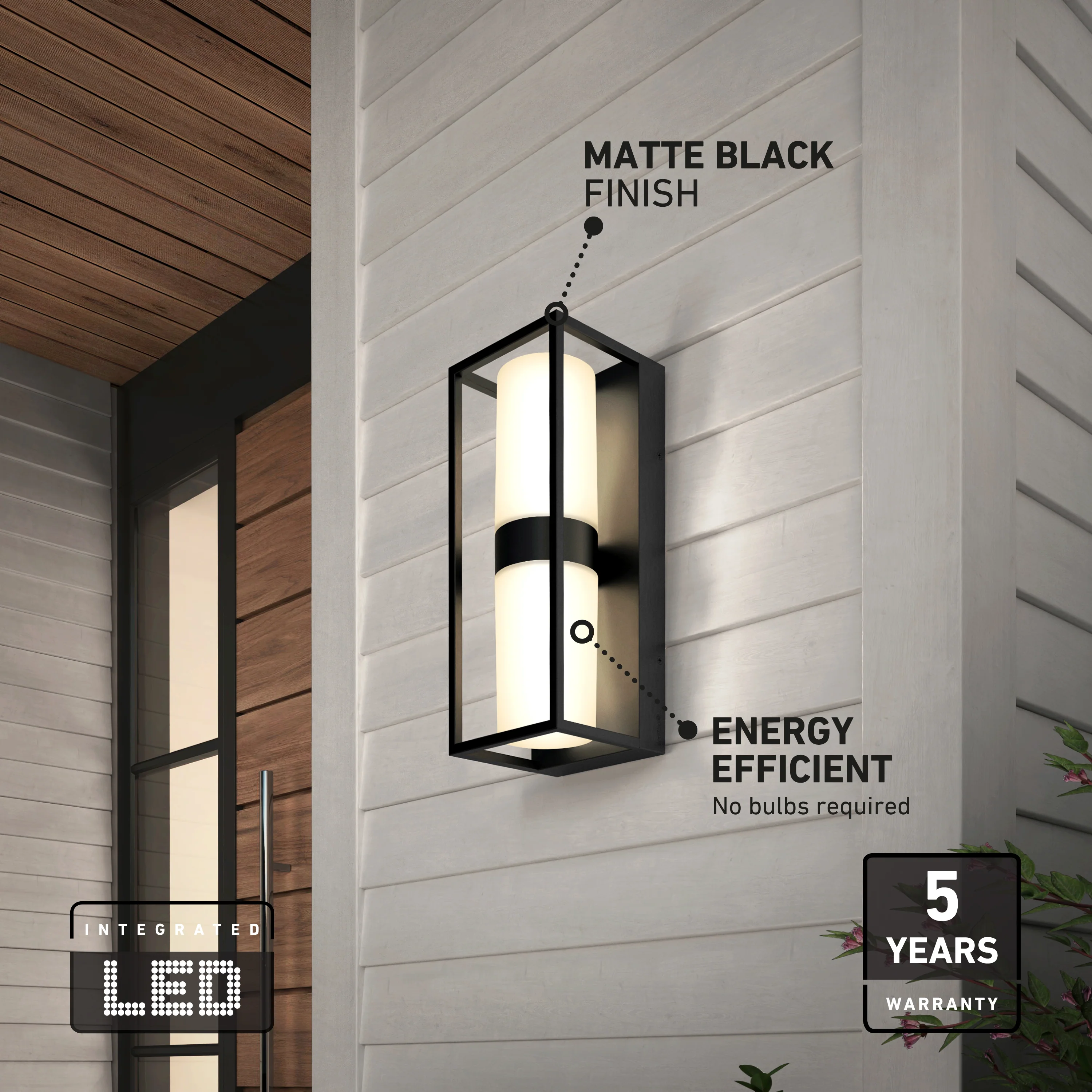 Sherman modern LED indoor-outdoor wall light 5 CCT - Image 11