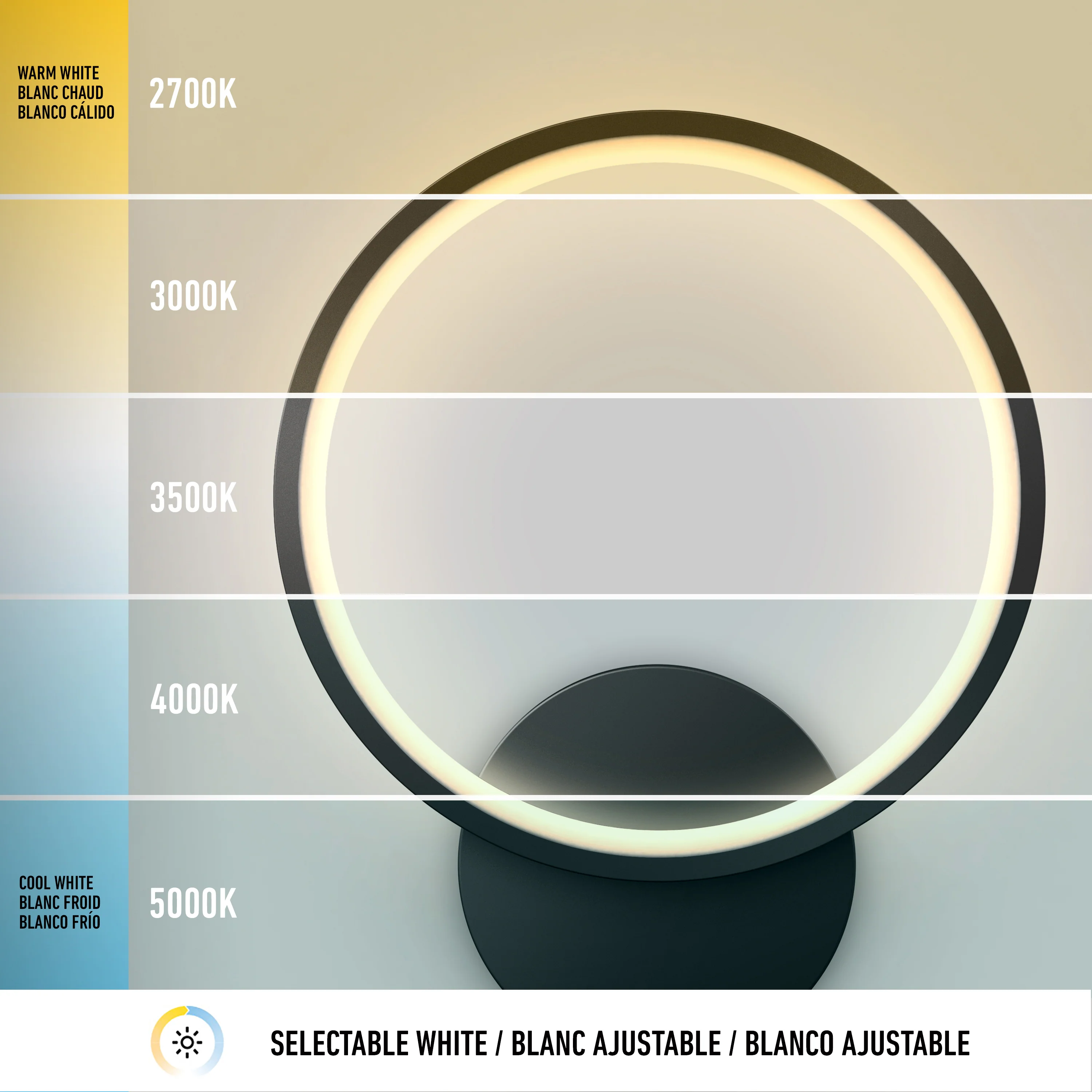 Solis modern LED indoor-outdoor wall light 5 CCT - Image 9