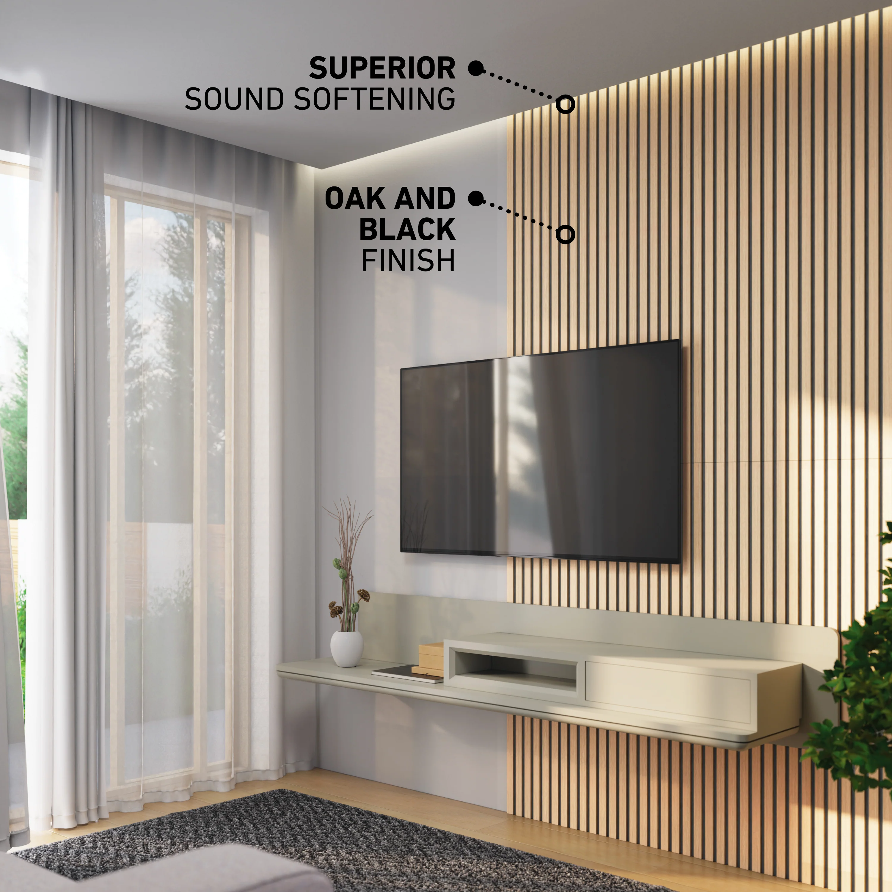 Sonofold sound-absorbing wall panel kit - pack of 2 - Image 8