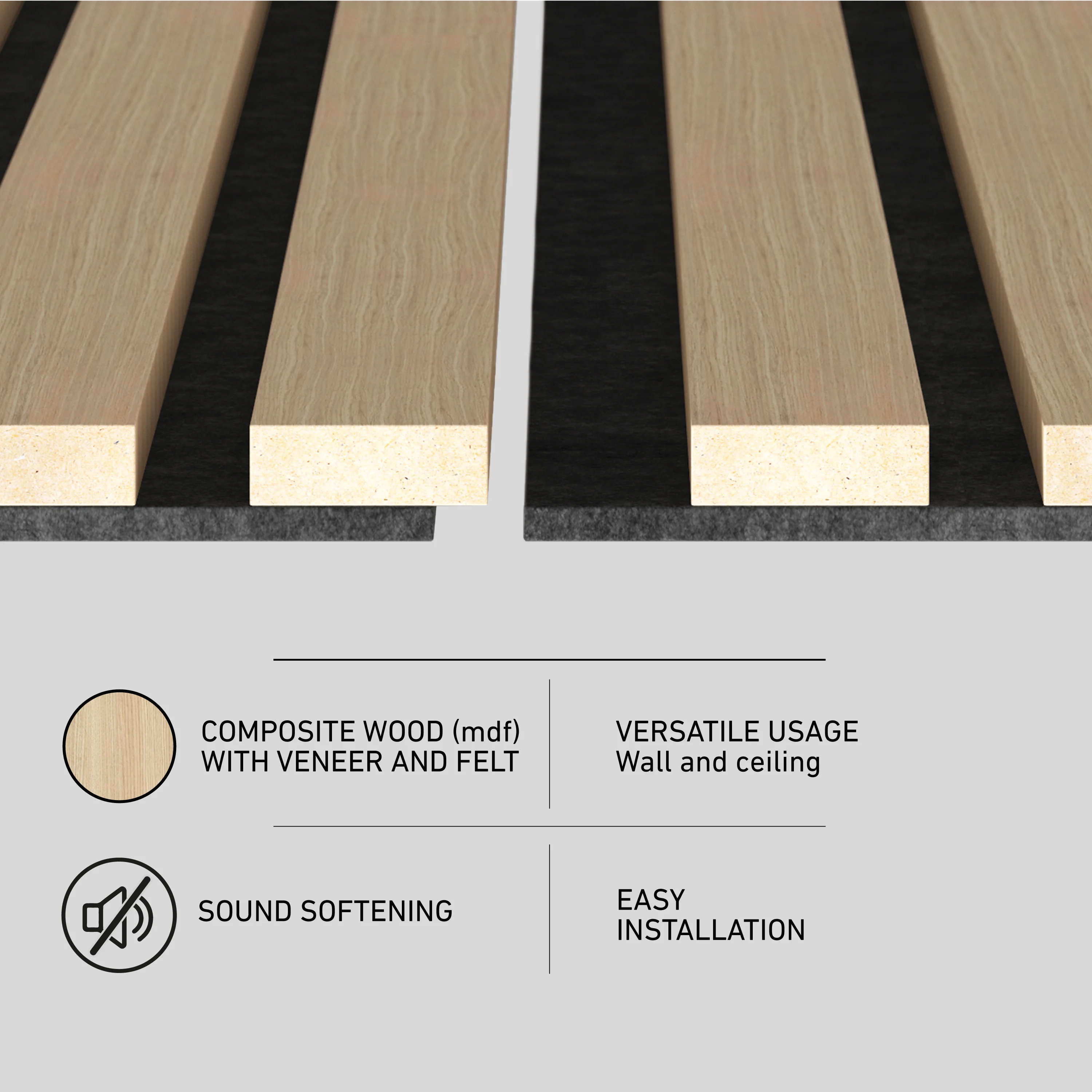 Sonofold sound-absorbing wall panel kit - pack of 2 - Image 9