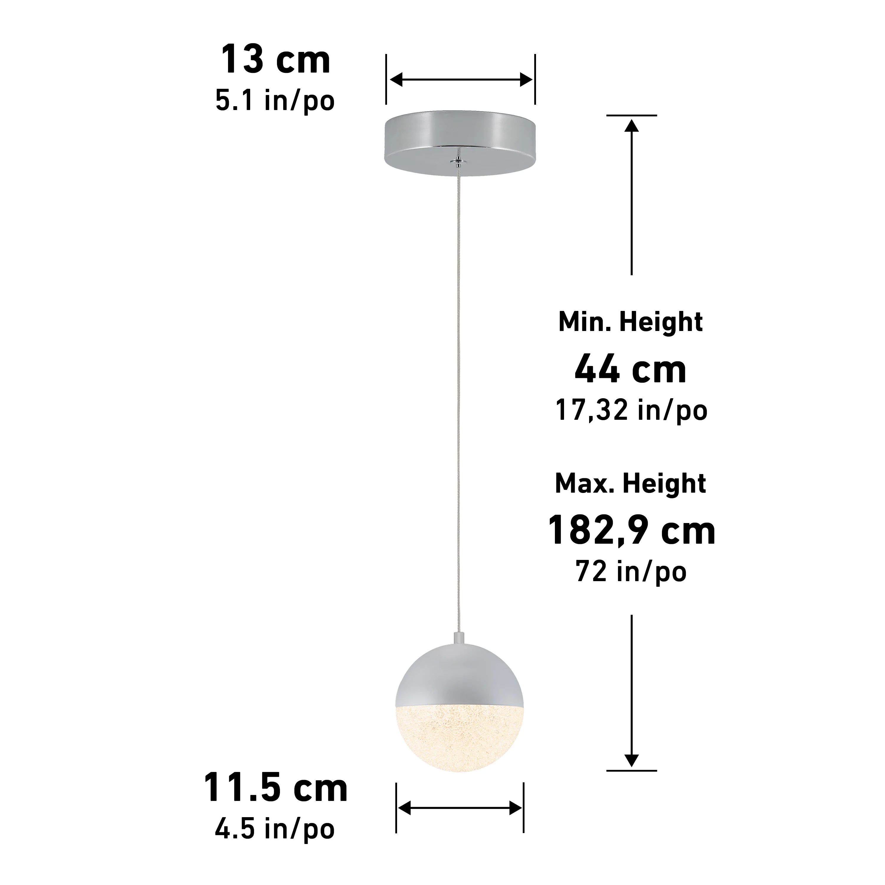 Sparkle 1 light LED pendant - Image 8