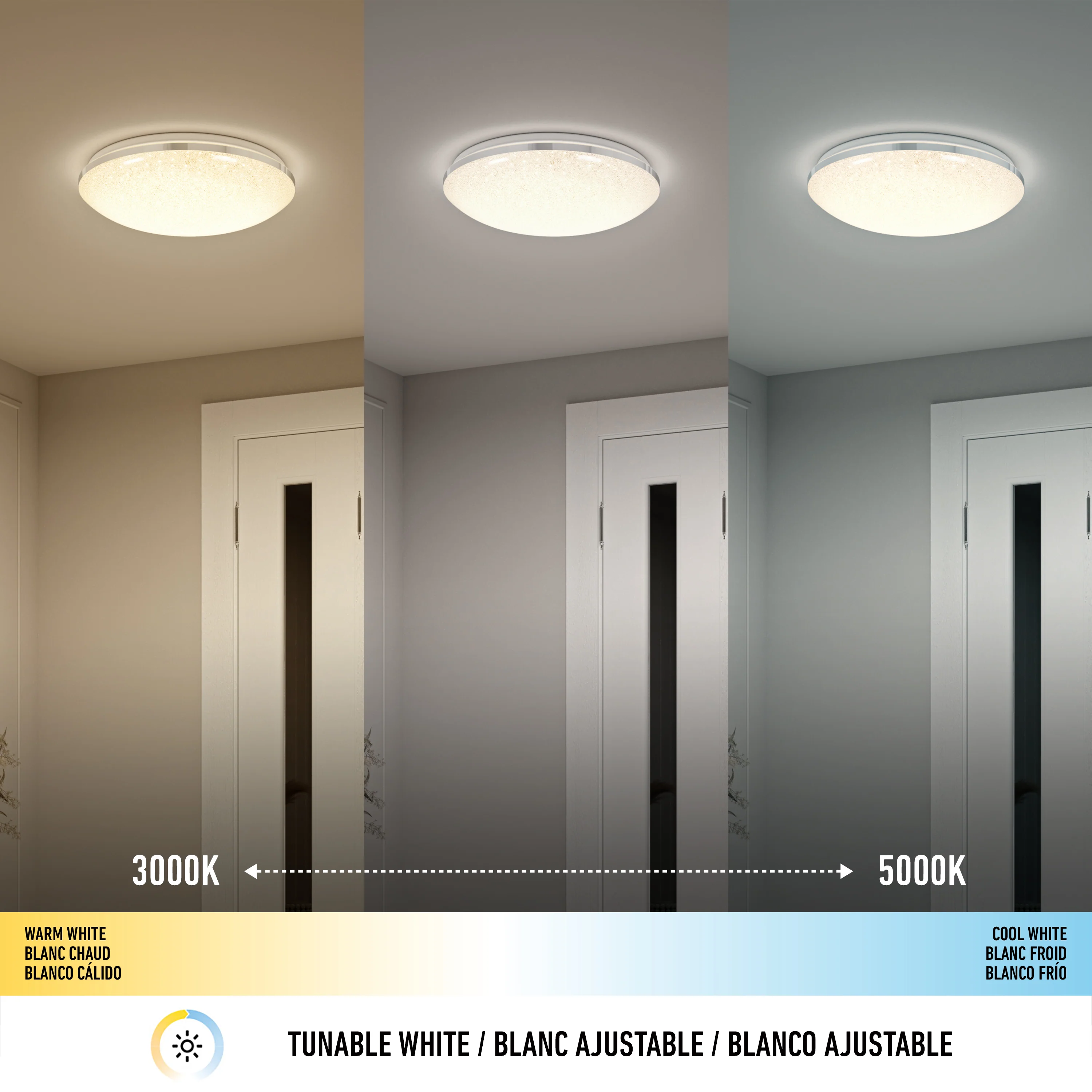 Sparkle 15 in. LED modern flush mount light 5 CCT - Image 7