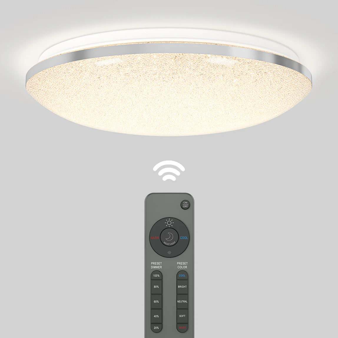 Sparkle 15 in. LED modern flush mount light 5 CCT - Image 8