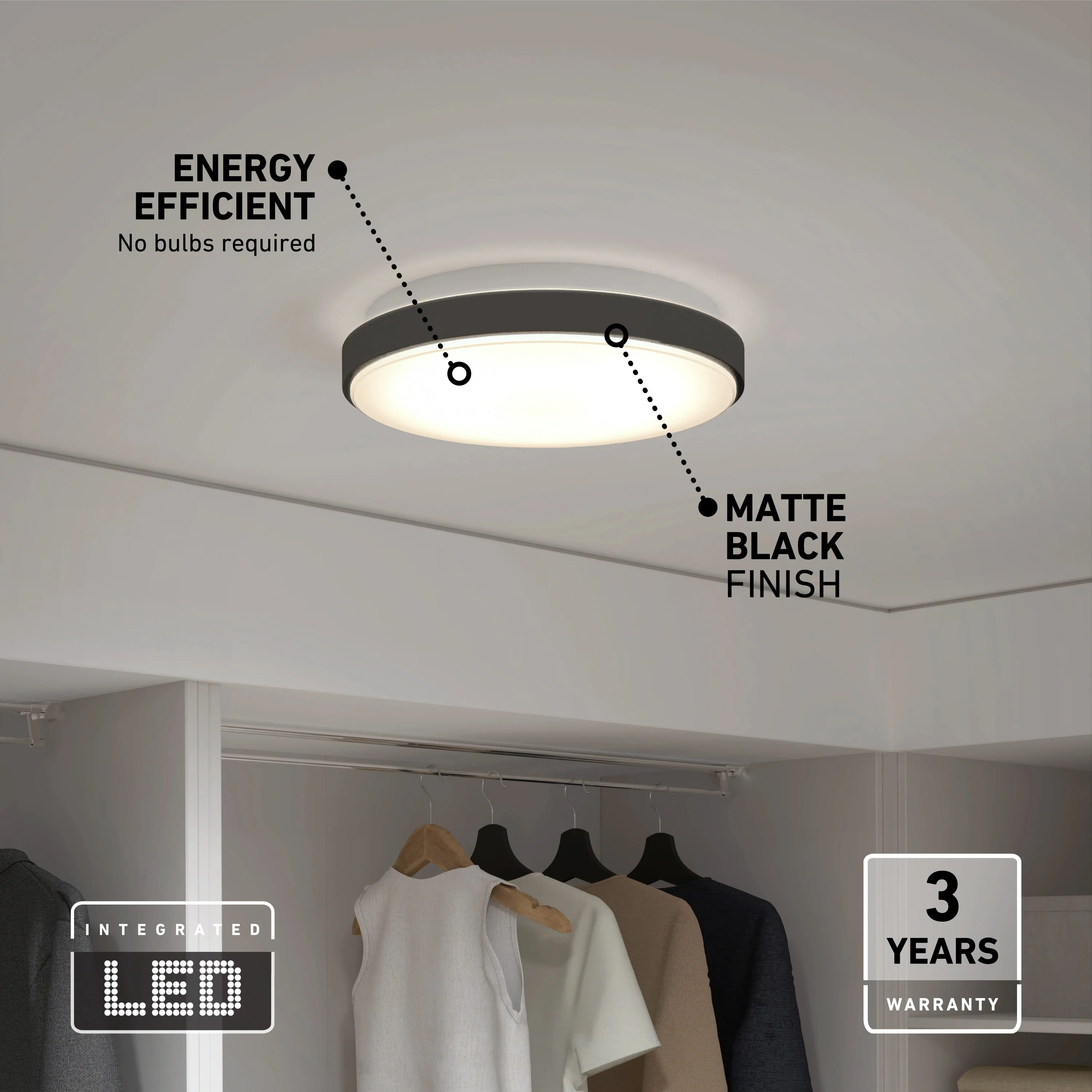 Sunraker 10 in. LED modern flush mount light - Image 6