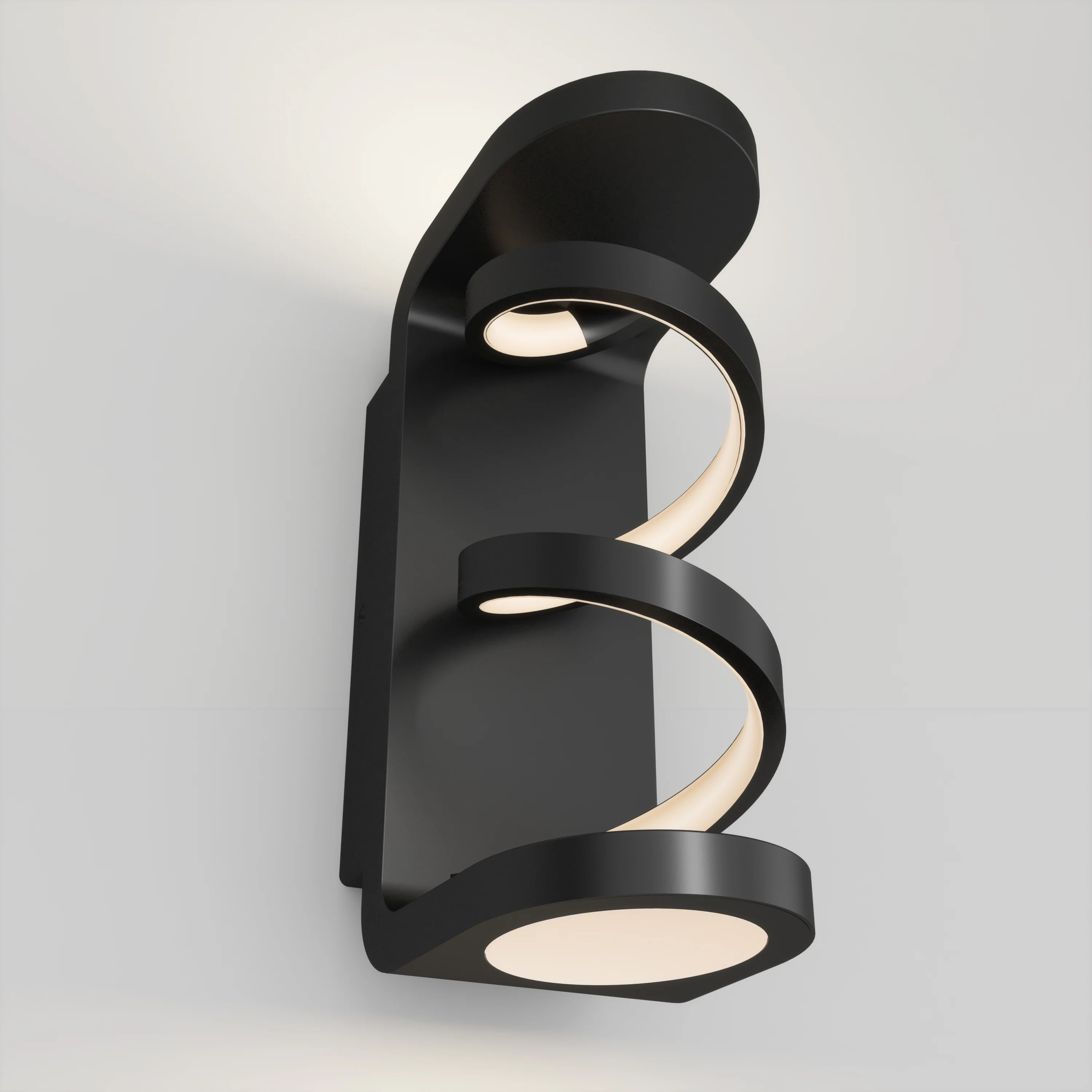 Swirl indoor-outdoor LED wall light