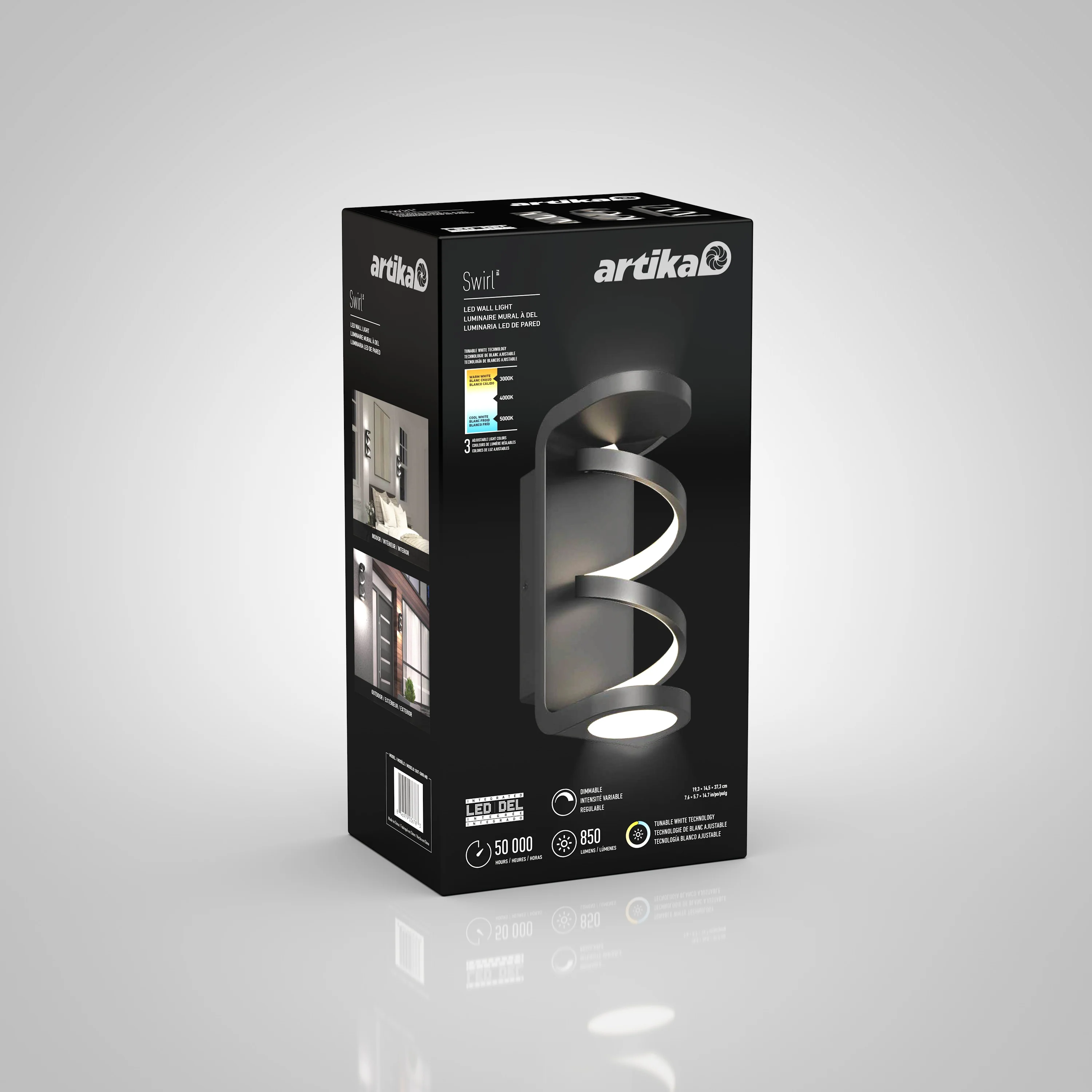 Swirl indoor-outdoor LED wall light - Image 10