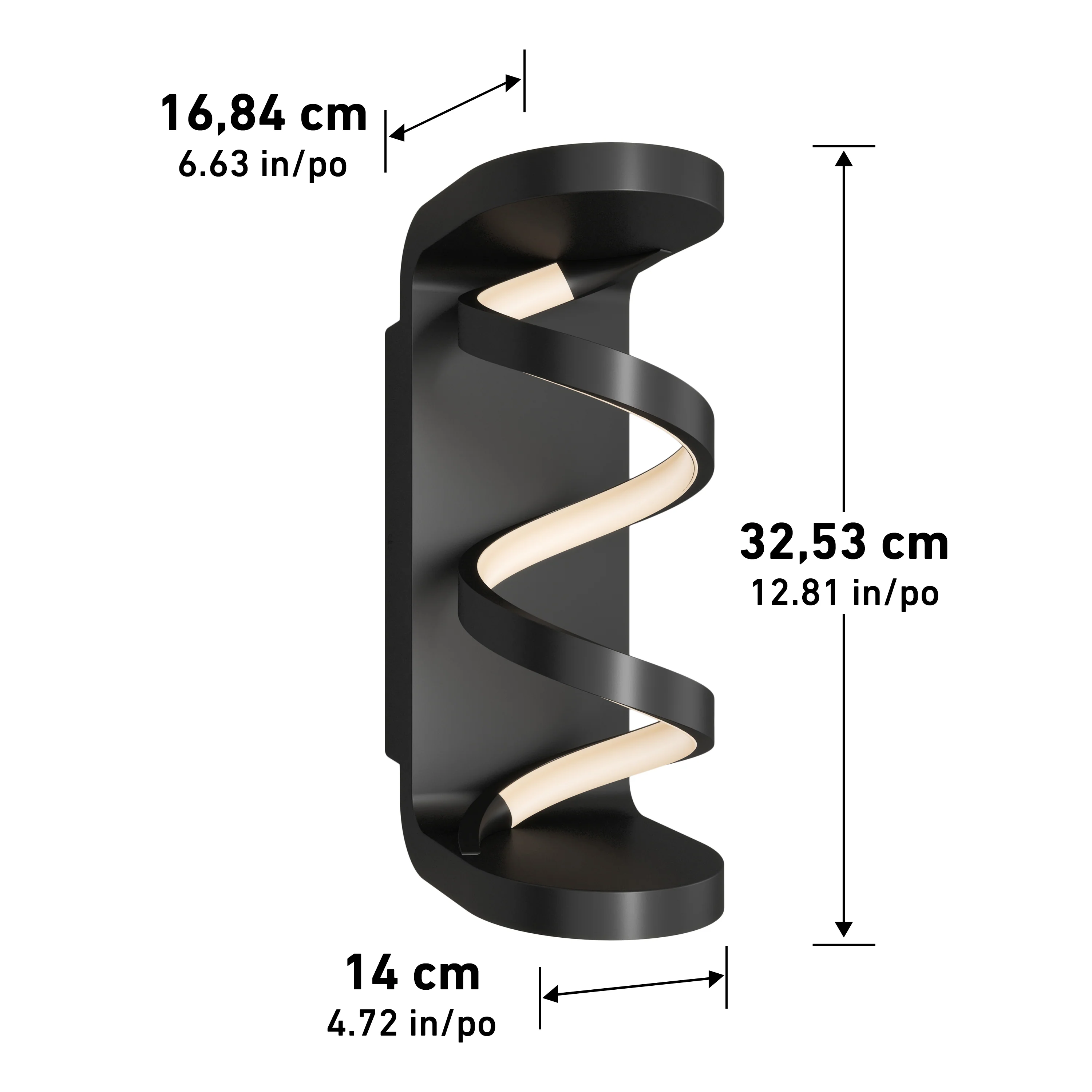 Swirl indoor-outdoor LED wall light - Image 12