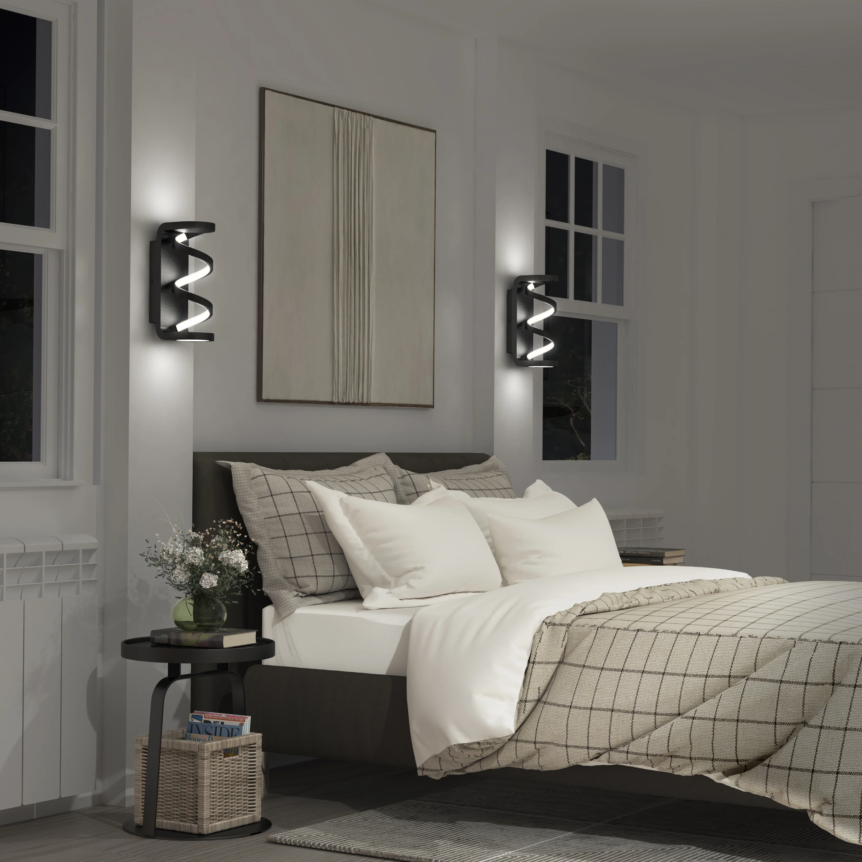 Swirl indoor-outdoor LED wall light - Image 9