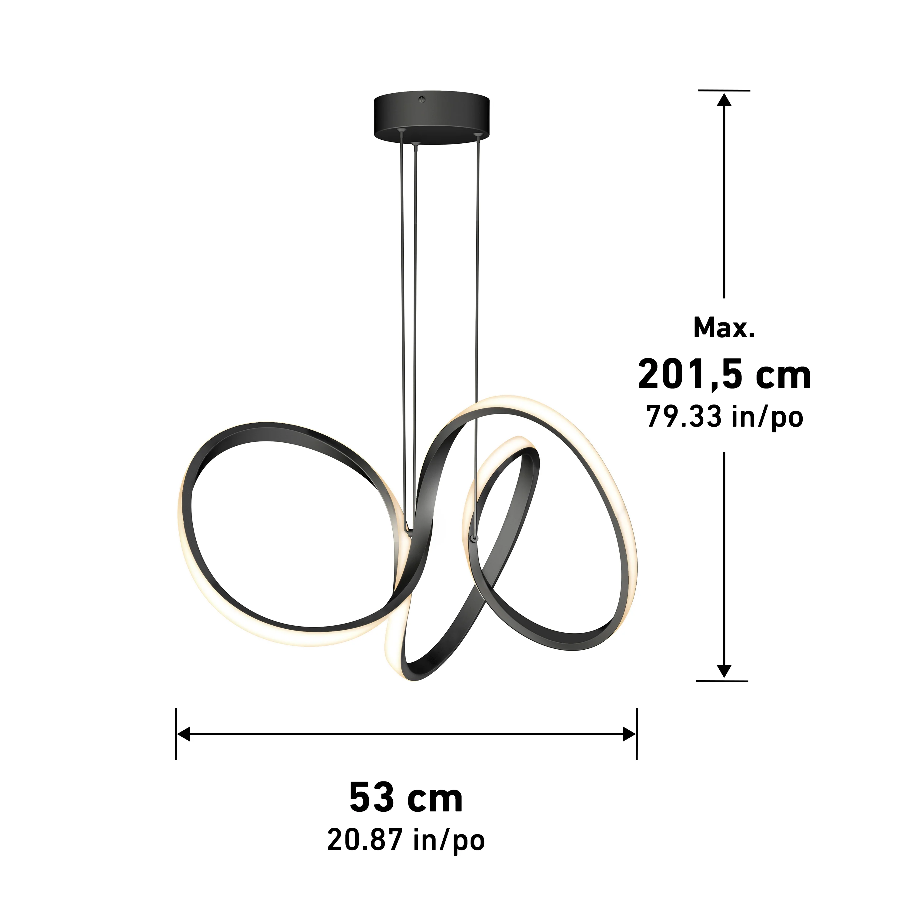 Swirl LED pendant light - Image 13
