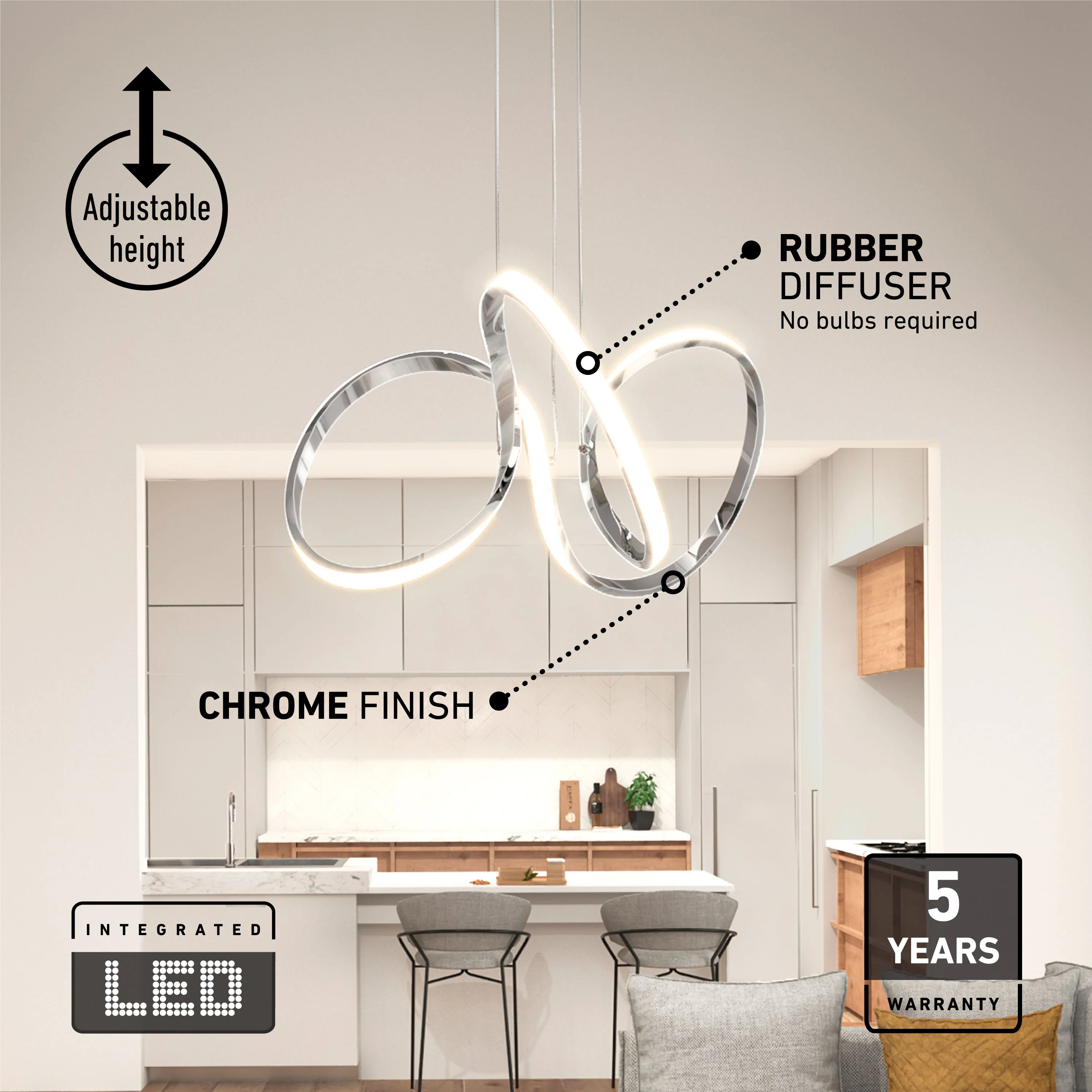 Swirl LED pendant light - Image 20