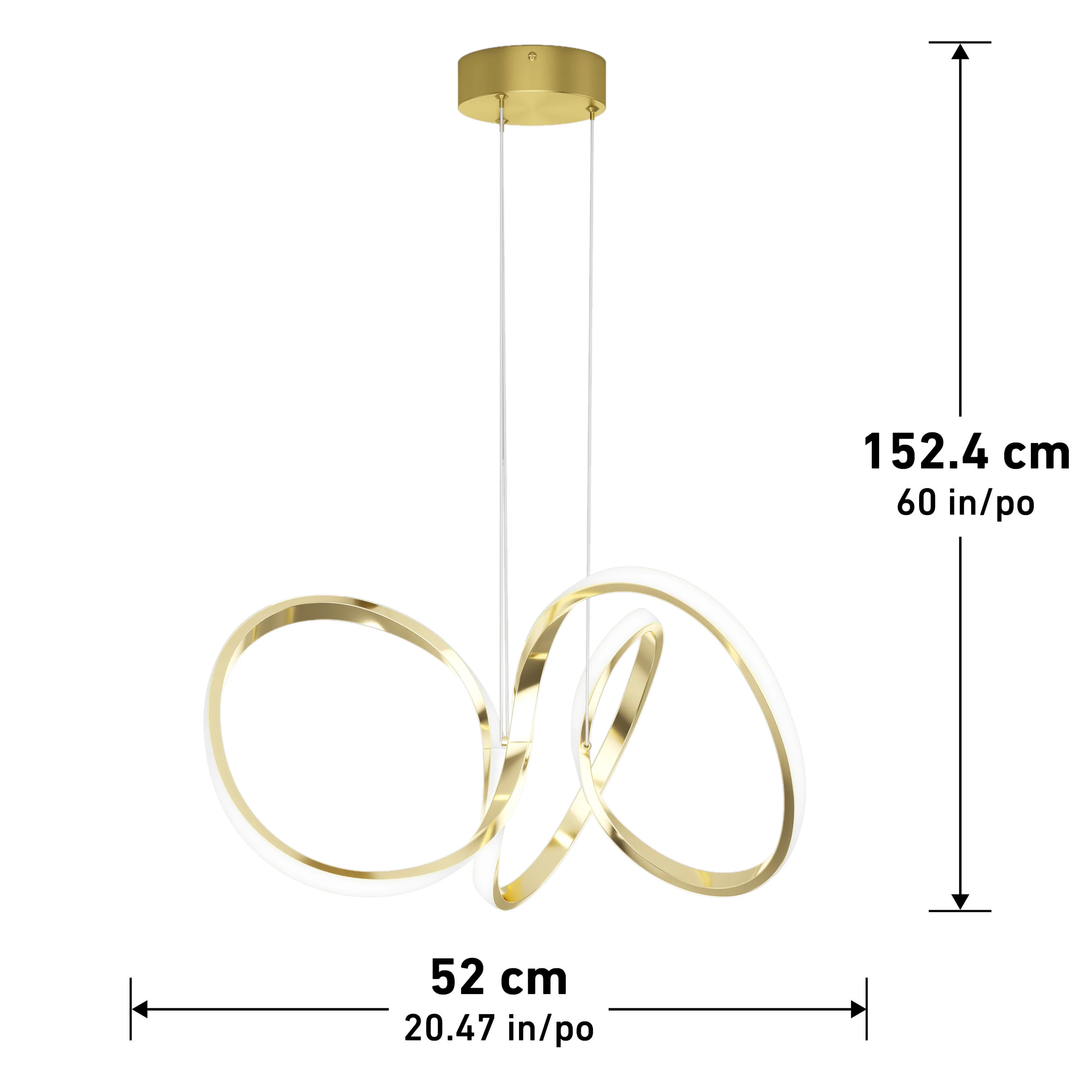 Swirl LED pendant light - Image 37