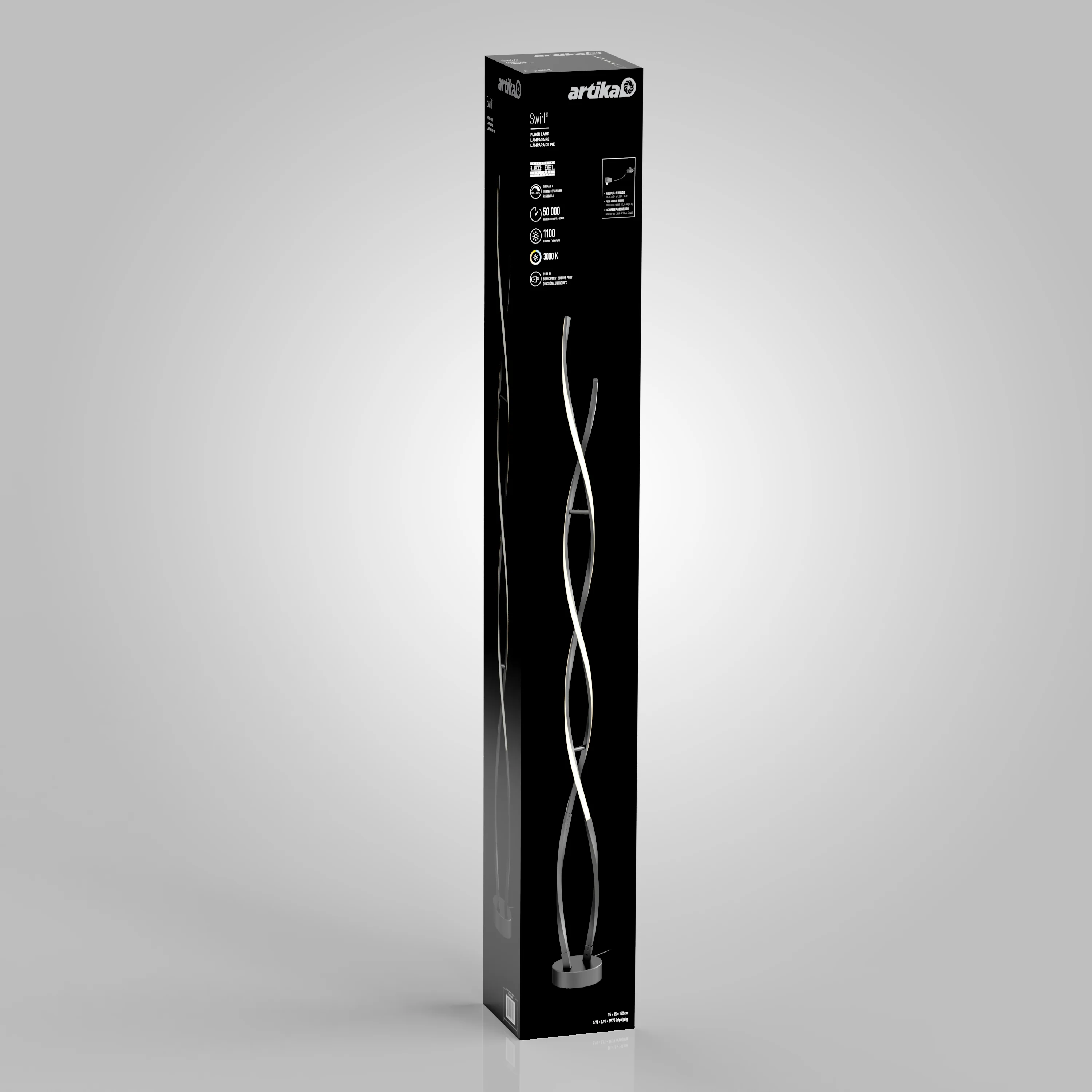 Swirl modern LED floor lamp - Image 11