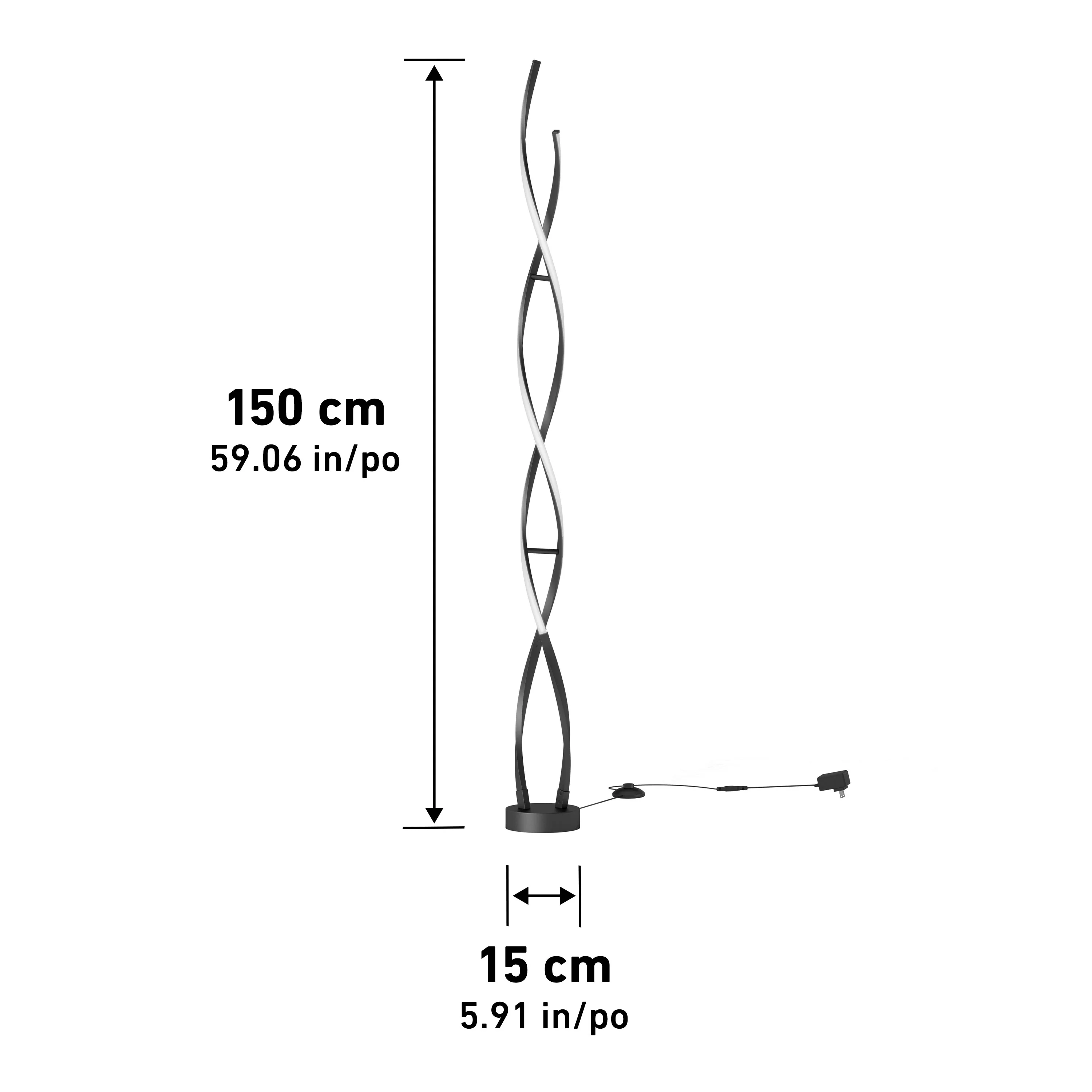 Swirl modern LED floor lamp - Image 13