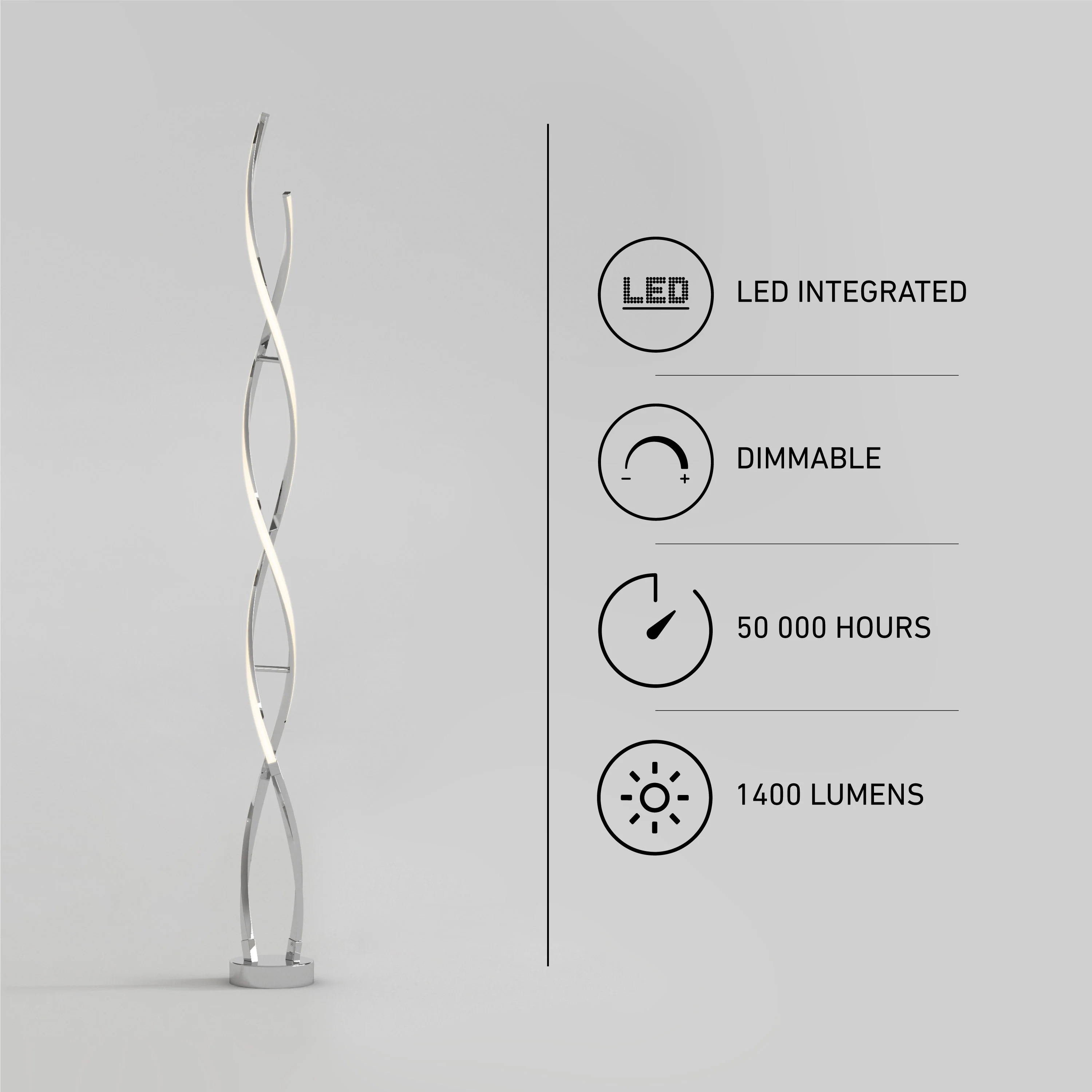Swirl modern LED floor lamp - Image 22